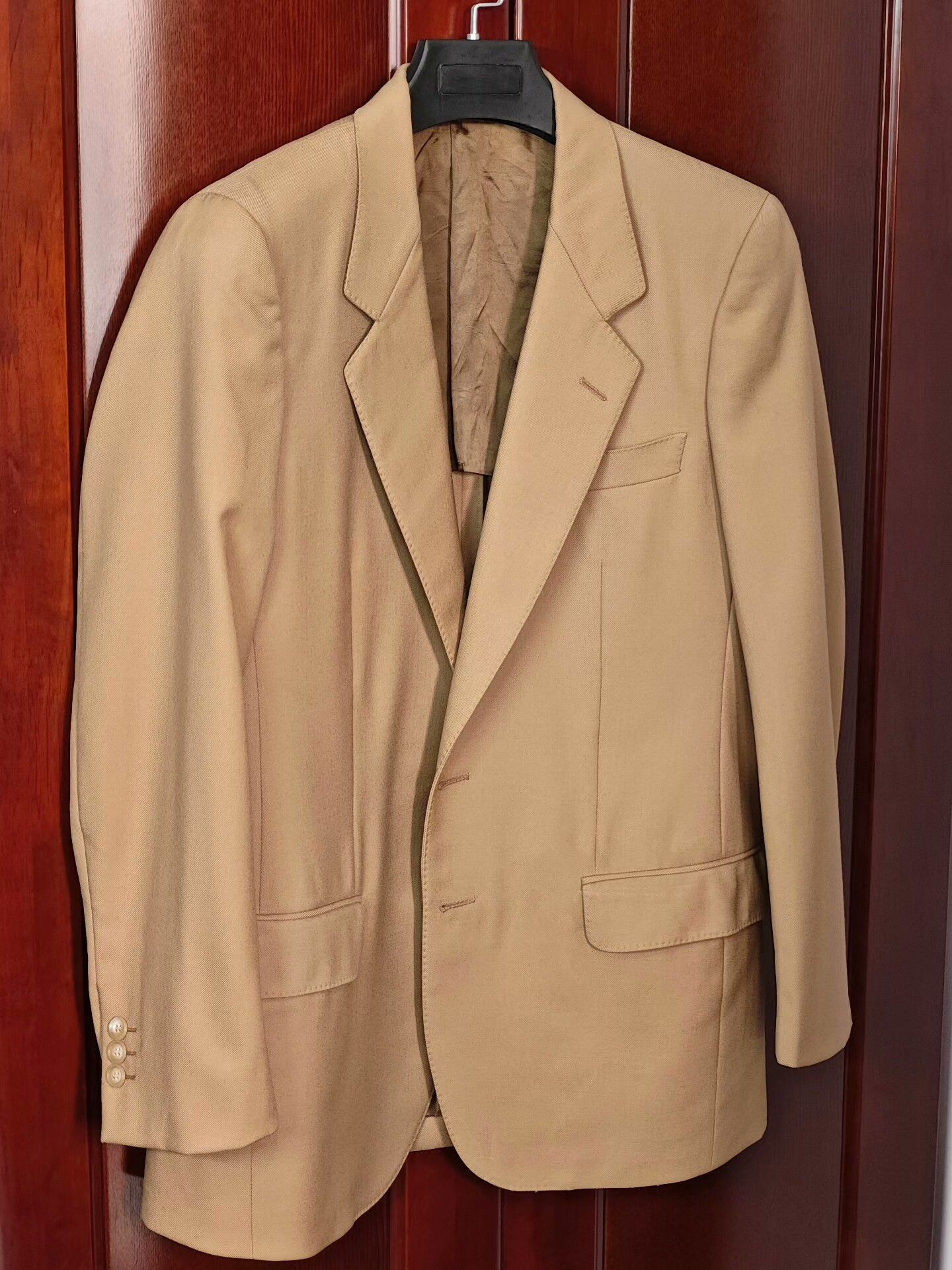 Ermenegildo Zegna Zegna Beige Wool Blend Suit Jacket Size US S / EU 44-46 / 1 - 1 Thumbnail
