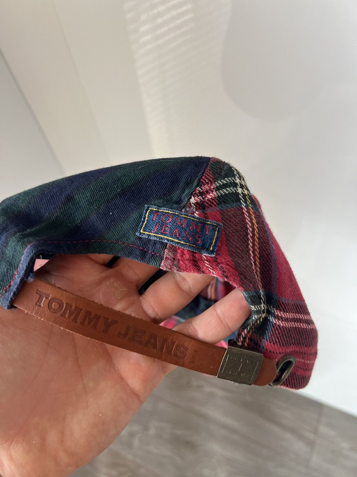Tommy Hilfiger ‼️Tommy Hilfiger Vintage Double Flanel Wool Style Cap Leather Size ONE SIZE - 11 Thumbnail