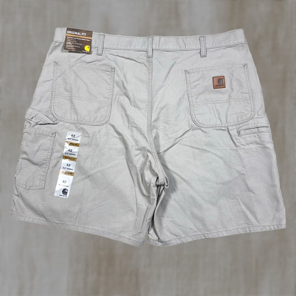 Carhartt VINTAGE Carhartt Shorts Men 42 Bermuda Relaxed Cargo Pocket Tan 90s Hip Hop Hipster Rockabilly Classic Baggy Canvas Cotton Size US 42 / EU 58 - 1 Thumbnail