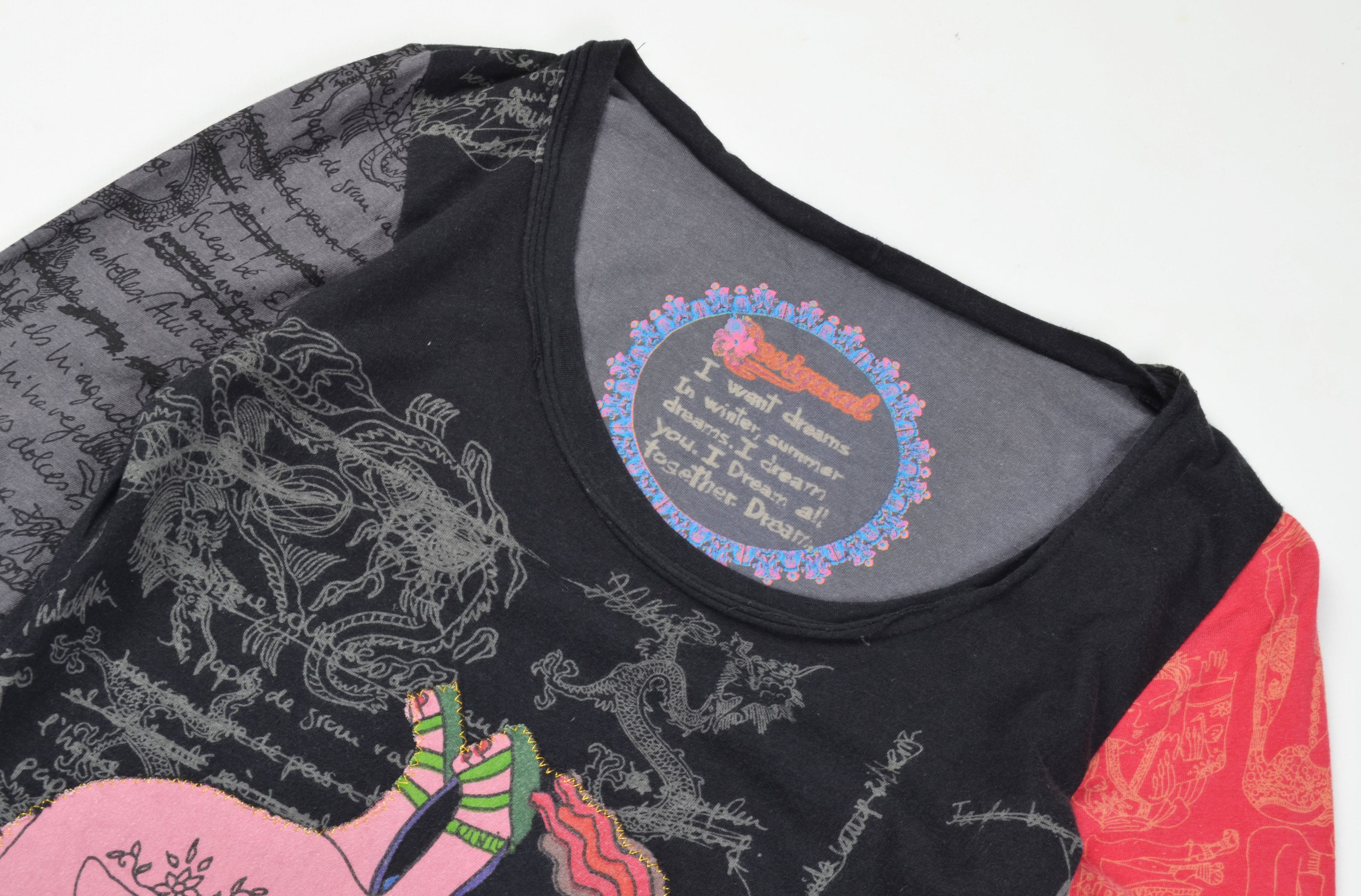 Desigual Vintage Desigual Y2K Graphic Print Long Sleeve Top Size M / US 6-8 / IT 42-44 - 5 Thumbnail