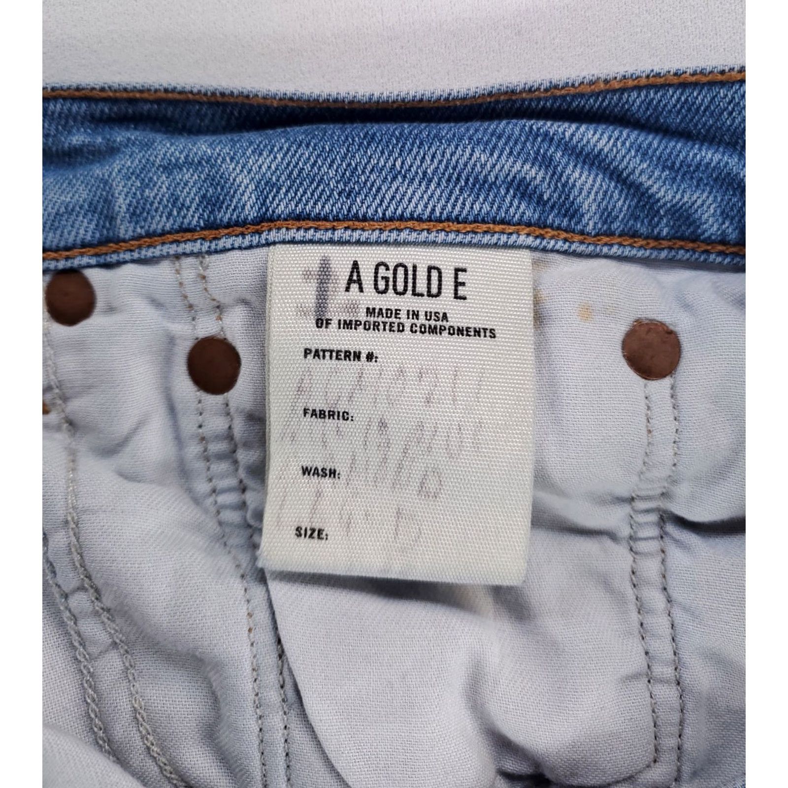 Agolde AGOLDE Jeans Distressed Made USA Womens 32 Straight Blue 32 x 31 Actual Women Jeans Size 32 - AGOLDE Distressed Jeans Womens 32 Blue Straight Made USA Size 24" / US 00 / IT 34 - 5 Thumbnail