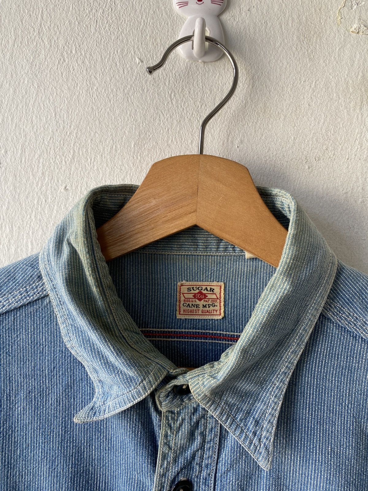 Japanese Brand Vintage Sugar Cane Pinstripe Button Up Shirt Size US M / EU 48-50 / 2 - 5 Thumbnail