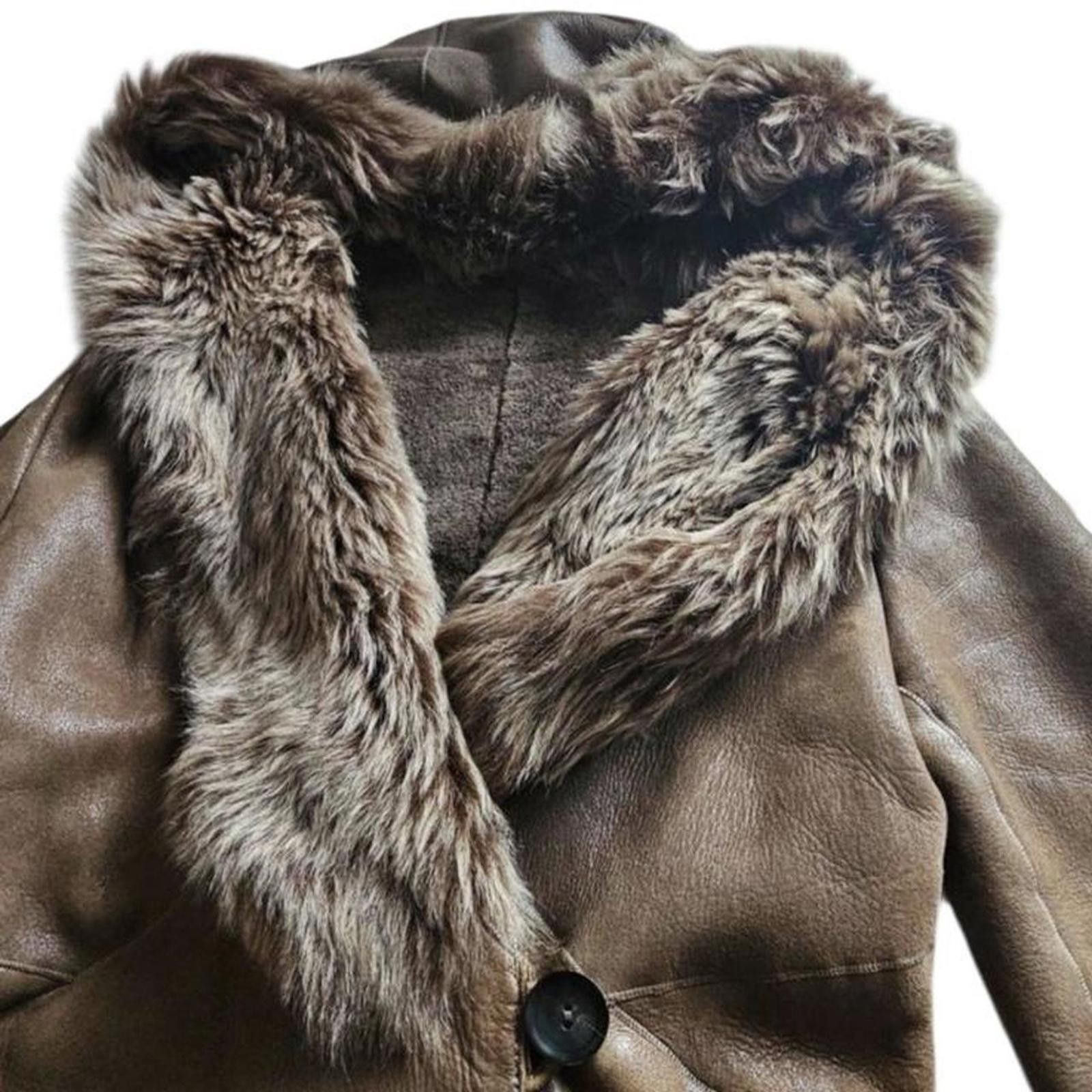 Other Real sheepskin leather whimsy goth brown penny lane coat Size XS / US 0-2 / IT 36-38 - 4 Thumbnail
