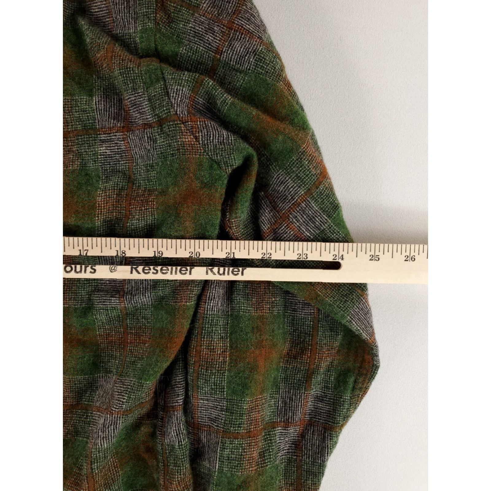 JCPenney VINTAGE Penneys Towncraft Shirt Mens M Wool Blend Flannel Plaid Button Up Green 60s Loop Size US M / EU 48-50 / 2 - 6 Thumbnail