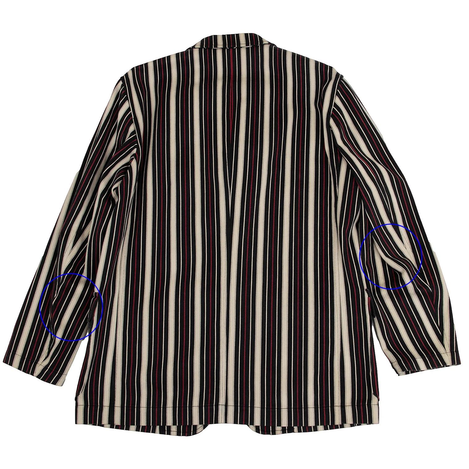 Issey Miyake Striped 3B Cotton Jacket in Black, Beige, and Red Size US XL / EU 56 / 4 - 15 Thumbnail
