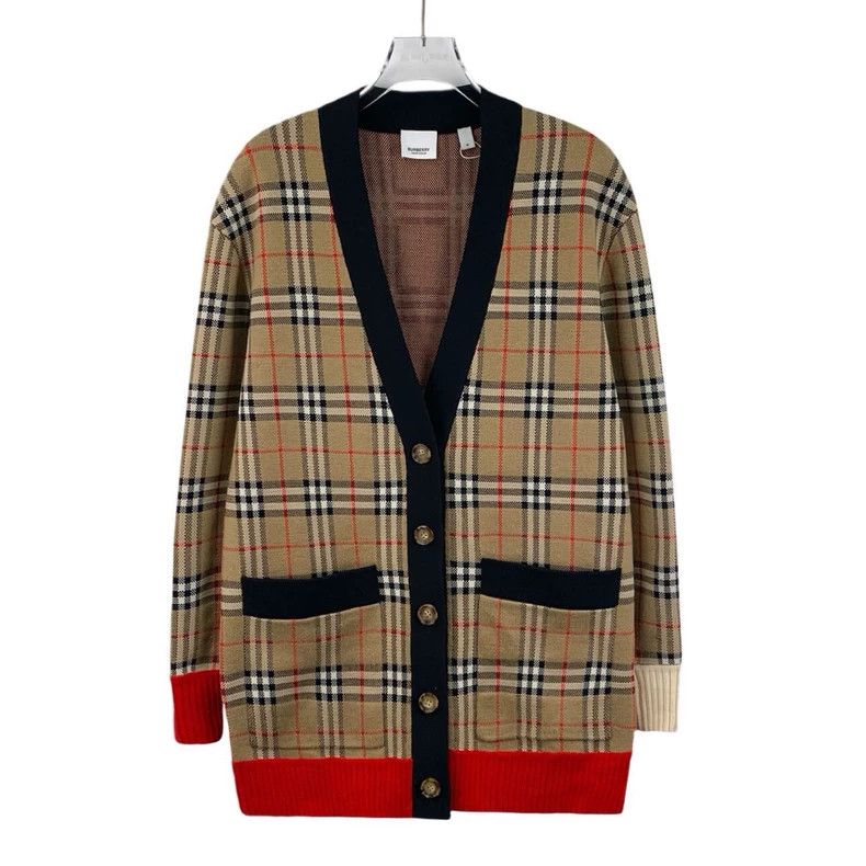 Burberry Burberry Plaid V-Neck Long Sleeve Cardigan-yf Size US M / EU 48-50 / 2 - 1 Thumbnail