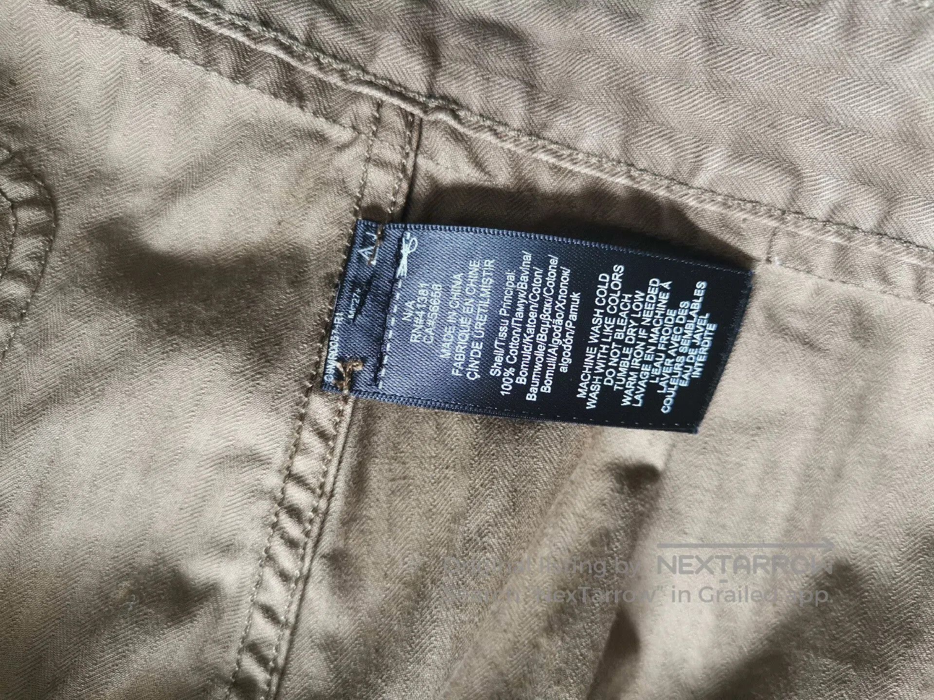 RRL Ralph Lauren RRL Double RL Women's Khaki Printed Jacket. Size US S / EU 44-46 / 1 - 8 Thumbnail