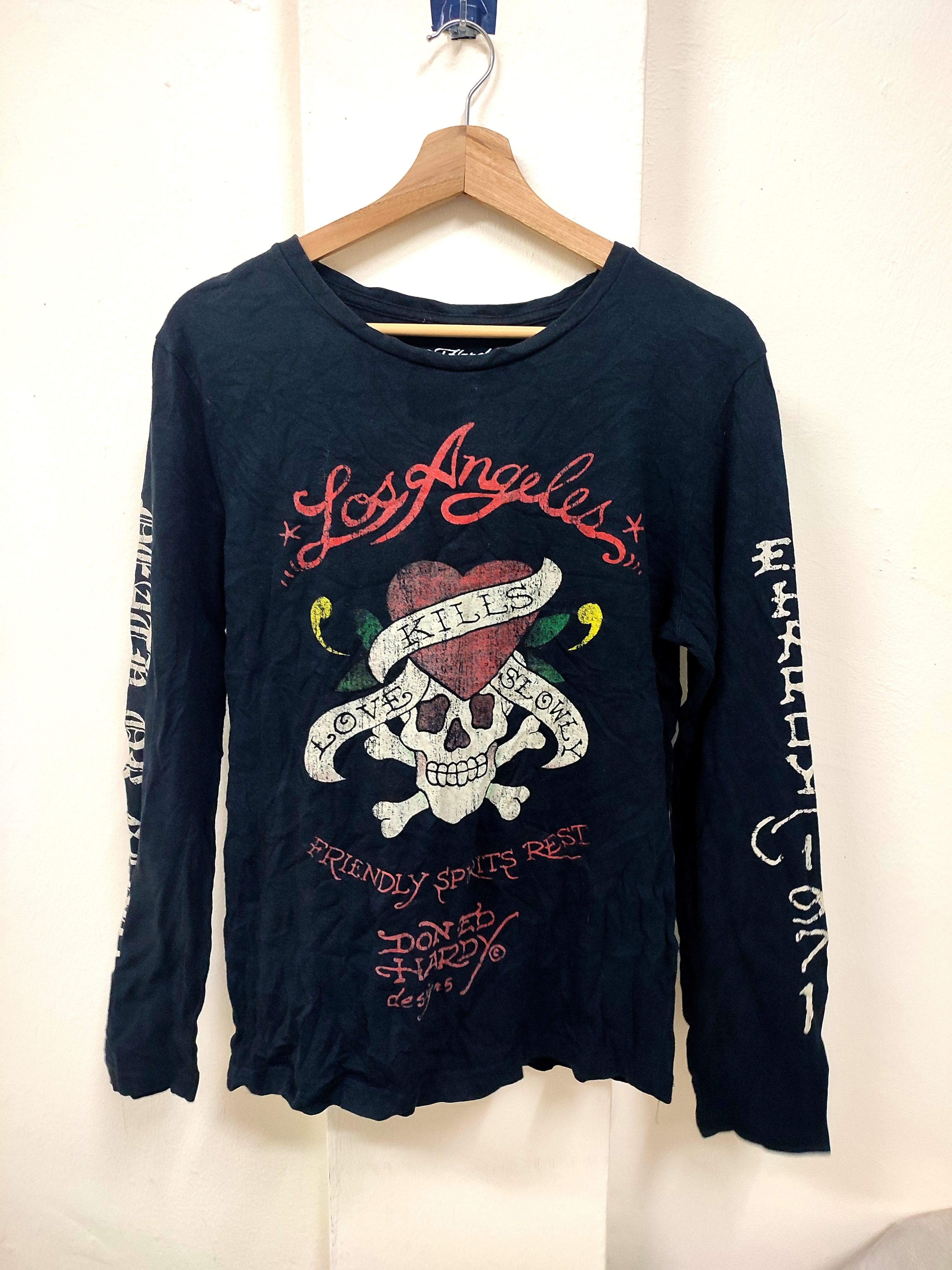 Ed Hardy × Vintage Vintage Ed Hardy Tiger Los Angeles Longsleeve Size US M / EU 48-50 / 2 - 4 Thumbnail