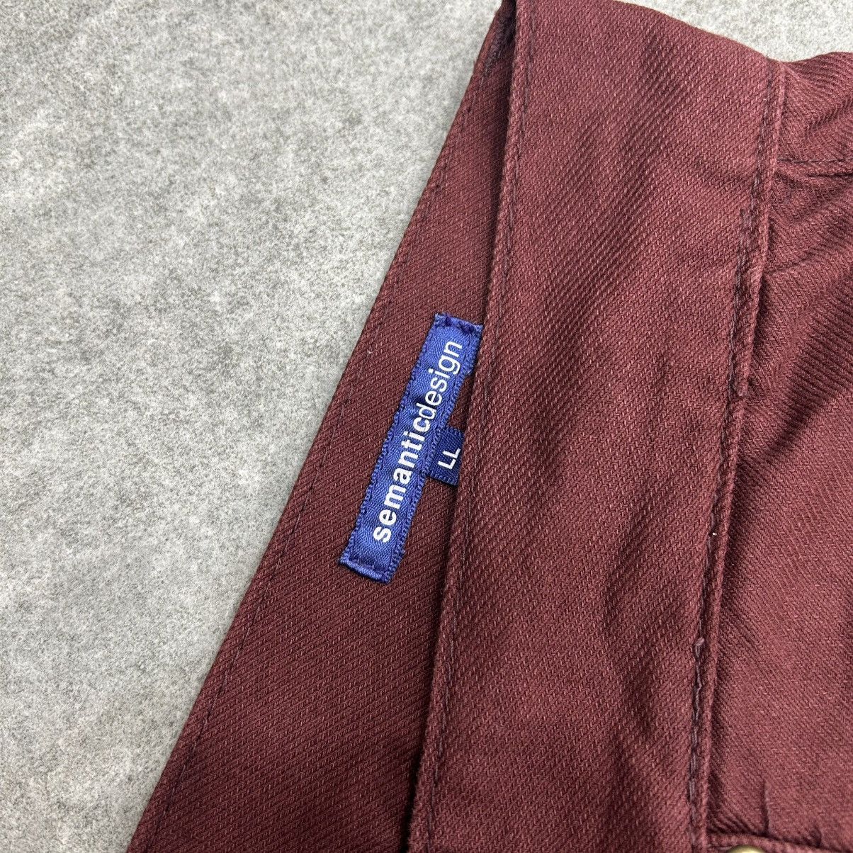 semanticdesign Vintage 90s Semanticdesign Flared Burgundy Pants Size US 34 / EU 50 - 7 Thumbnail