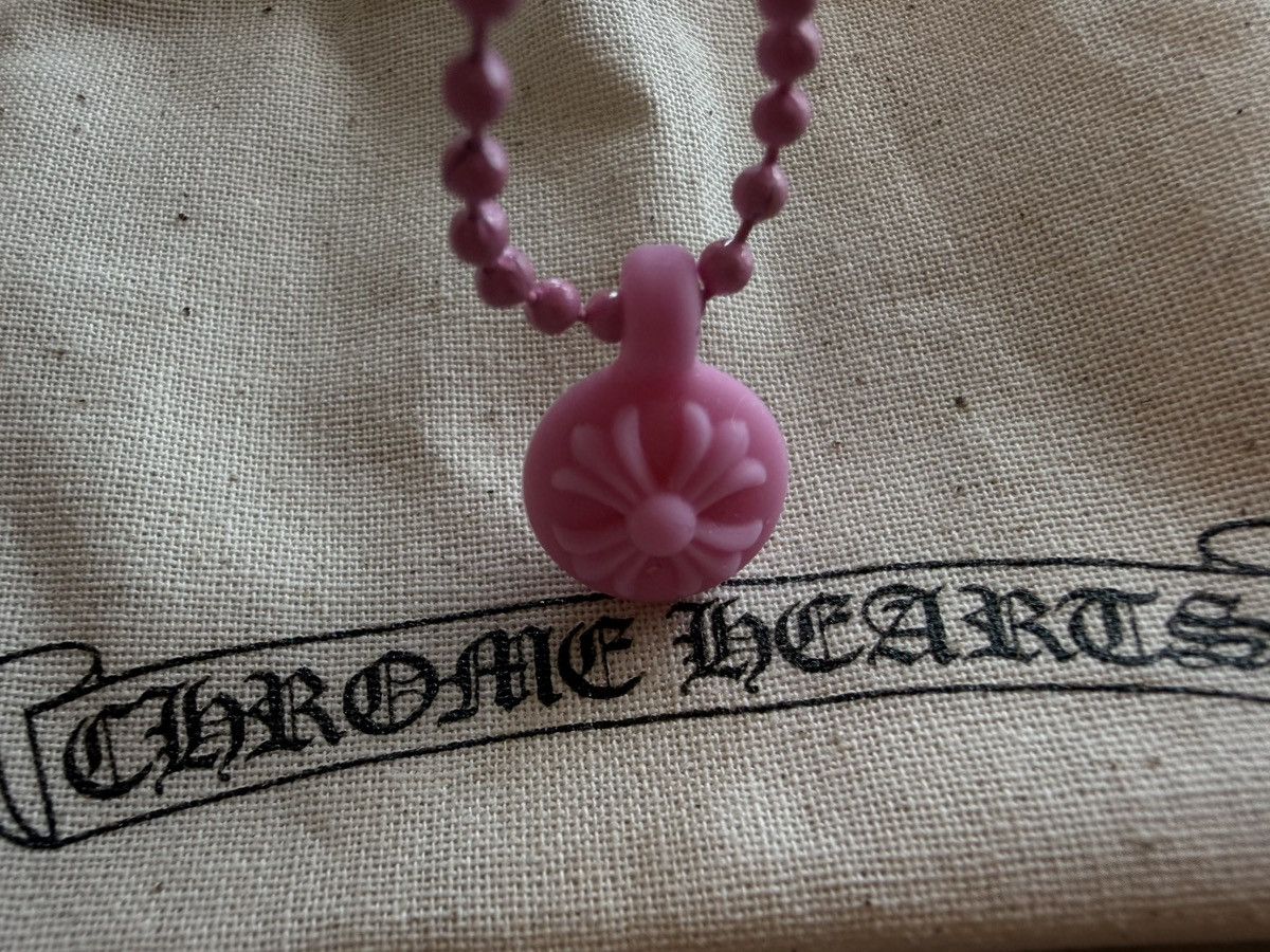 Chrome Hearts Chrome Hearts SiliChrome Cross Ball Necklace Pink Size ONE SIZE - 3 Thumbnail