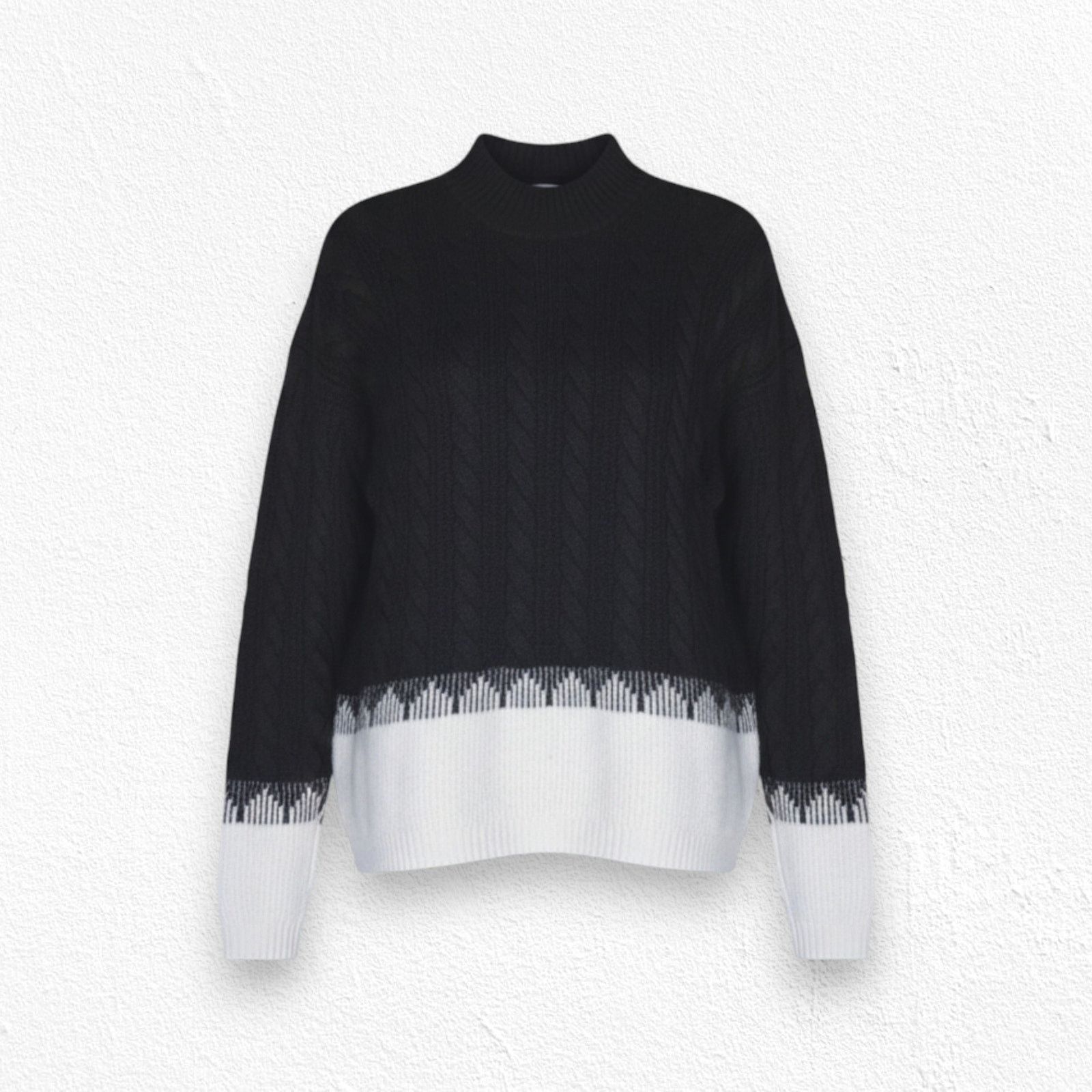 Other Liz Claiborne Black Cable Knit Sweater Size Large Size L / US 10 / IT 46 - 1 Thumbnail