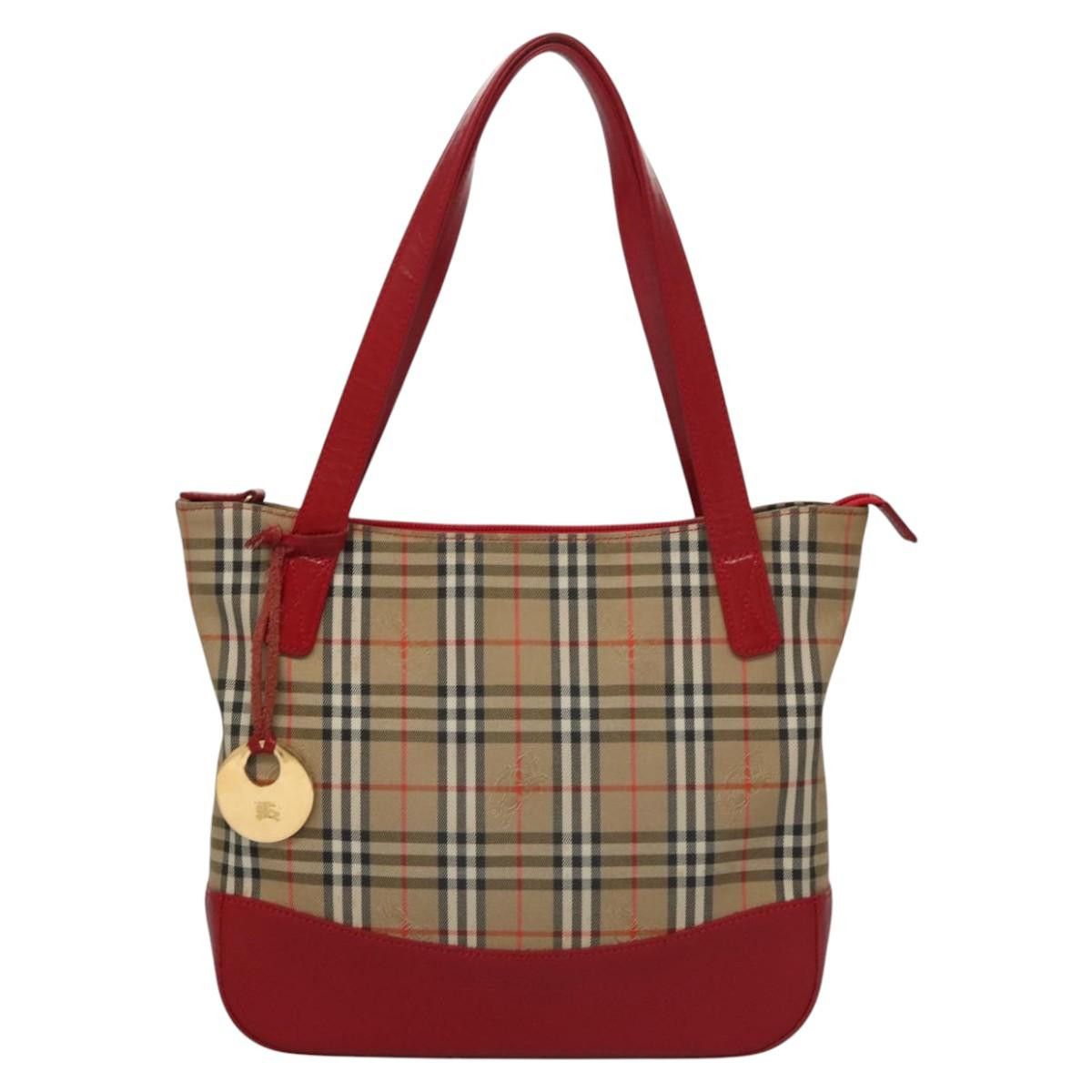 Burberry Nova Check Beige Canvas Tote Bag (Pre-Owned) Size ONE SIZE - 1 Thumbnail