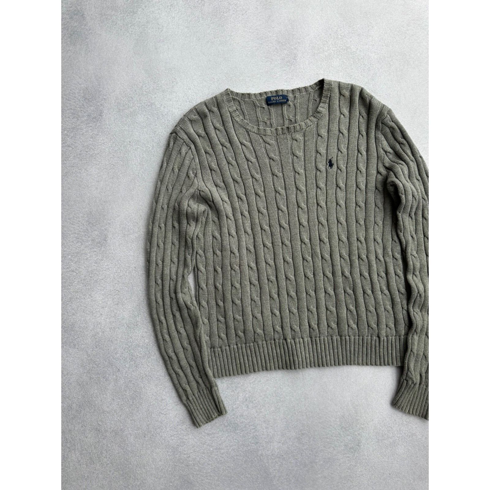Polo Ralph Lauren VTG Polo Ralph Lauren Cable Knit Woman Dark Grey Sweater Size US L / EU 52-54 / 3 - 4 Thumbnail