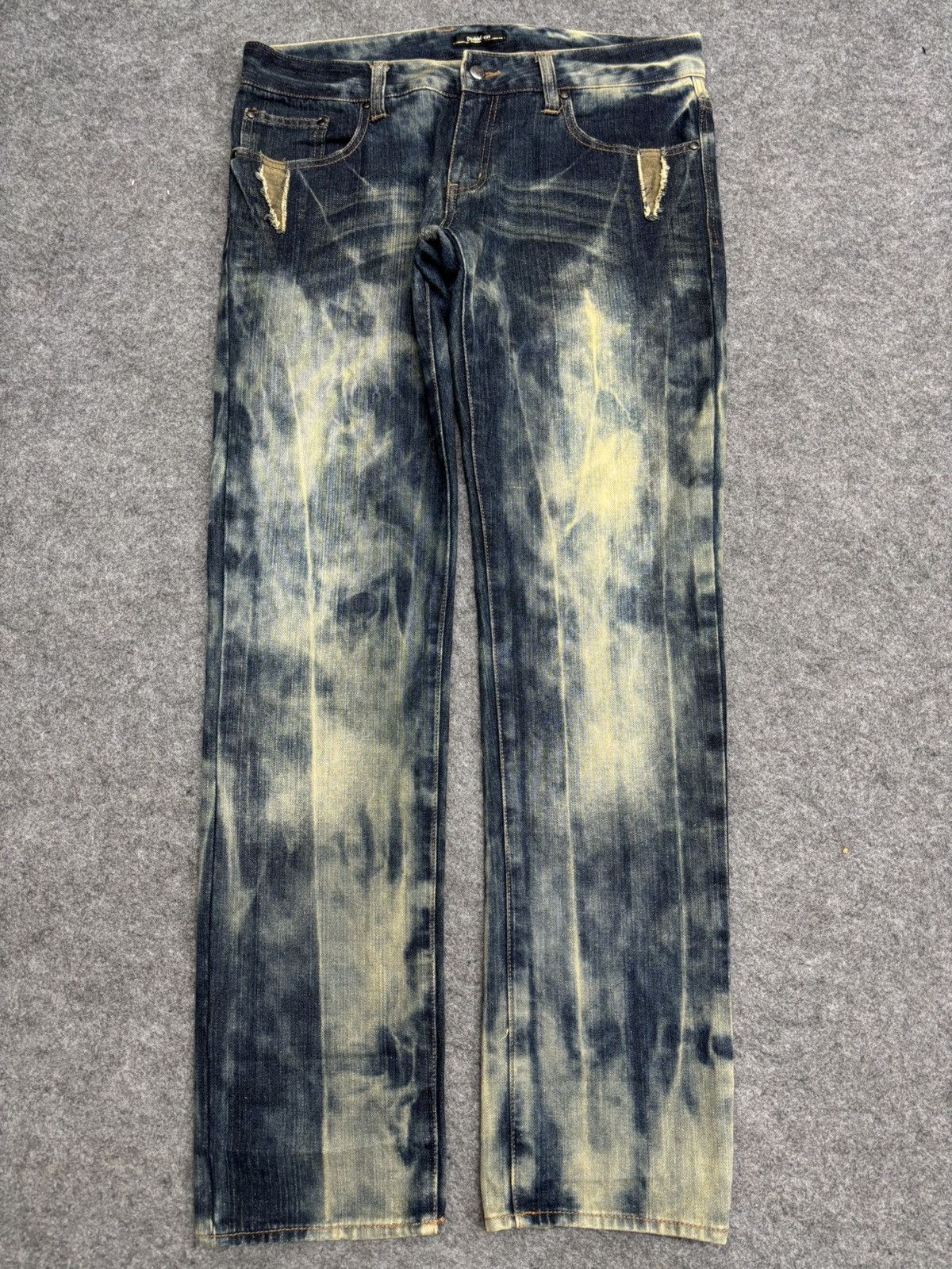 Japanese Brand 💥90s Style💥doublefocus Sick Fades Denim F591 Size US 35 - 19 Thumbnail