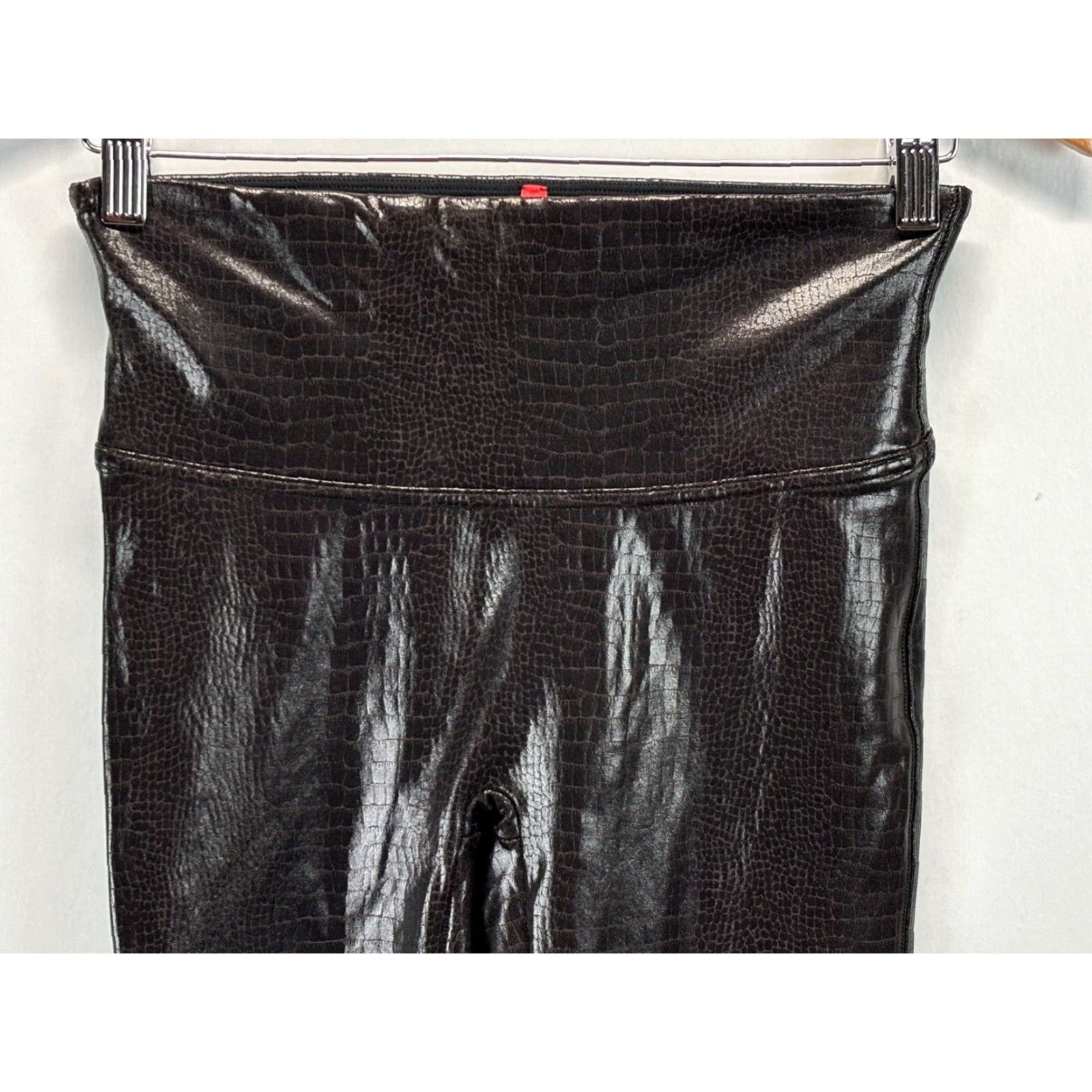 Spanx SPANX Faux Leather Leggings Brown Animal Print High Rise Women's Medium Size 32" / US 10 / IT 46 - 2 Thumbnail