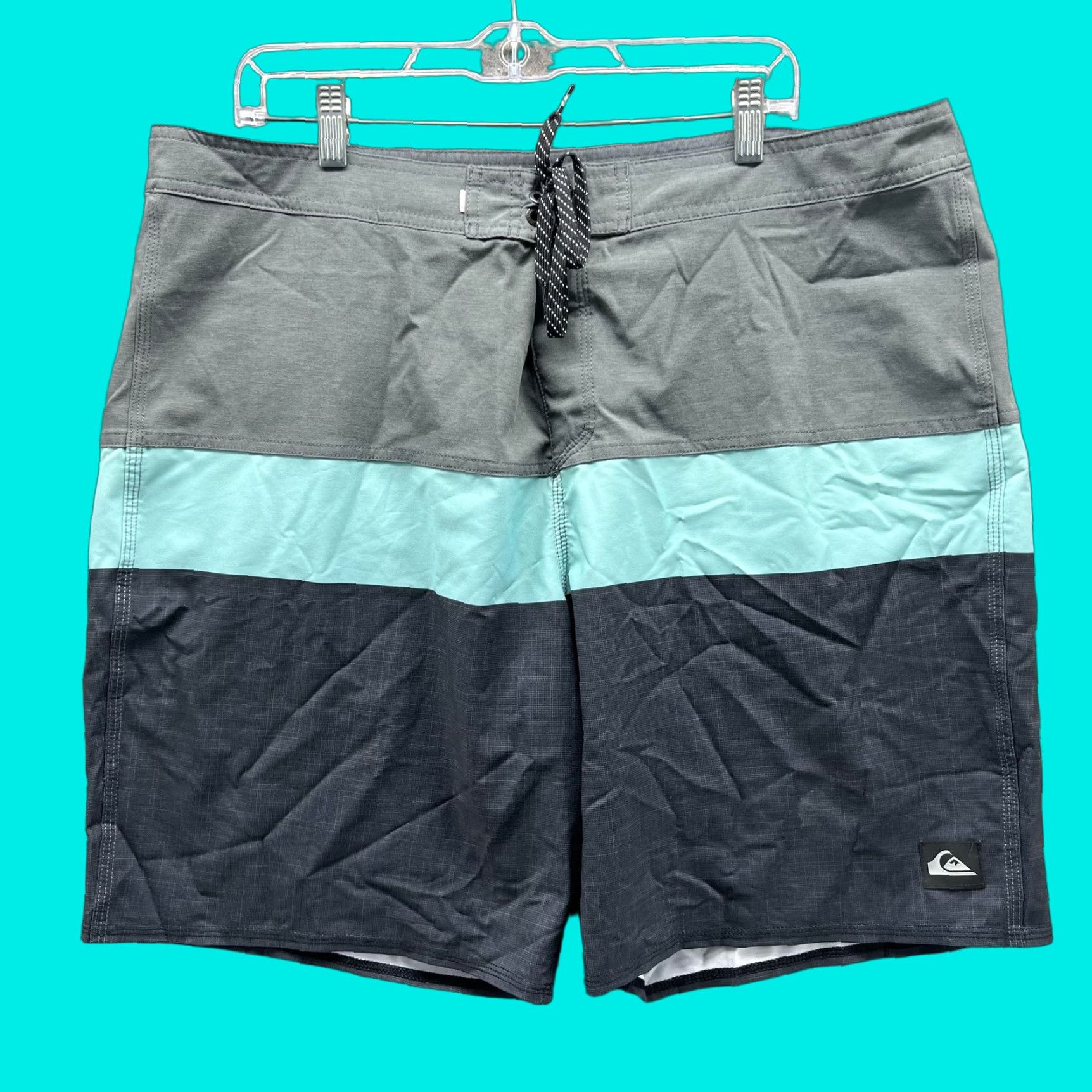 Quiksilver Quiksilver Mens Board Shorts 40 Multicolor Highline Drawstring Surf Beach Pattern Colorblock Polyester Spandex Size US 40 / EU 56 - 1 Thumbnail