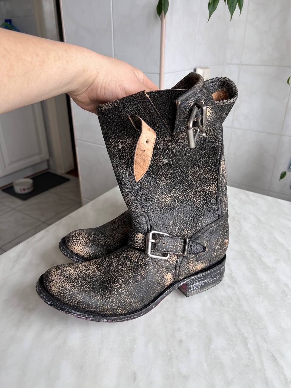 Other Marlboro Leather Ankle Boots Western cowboy mexico grunge Size US 6 / EU 39 - 5 Thumbnail