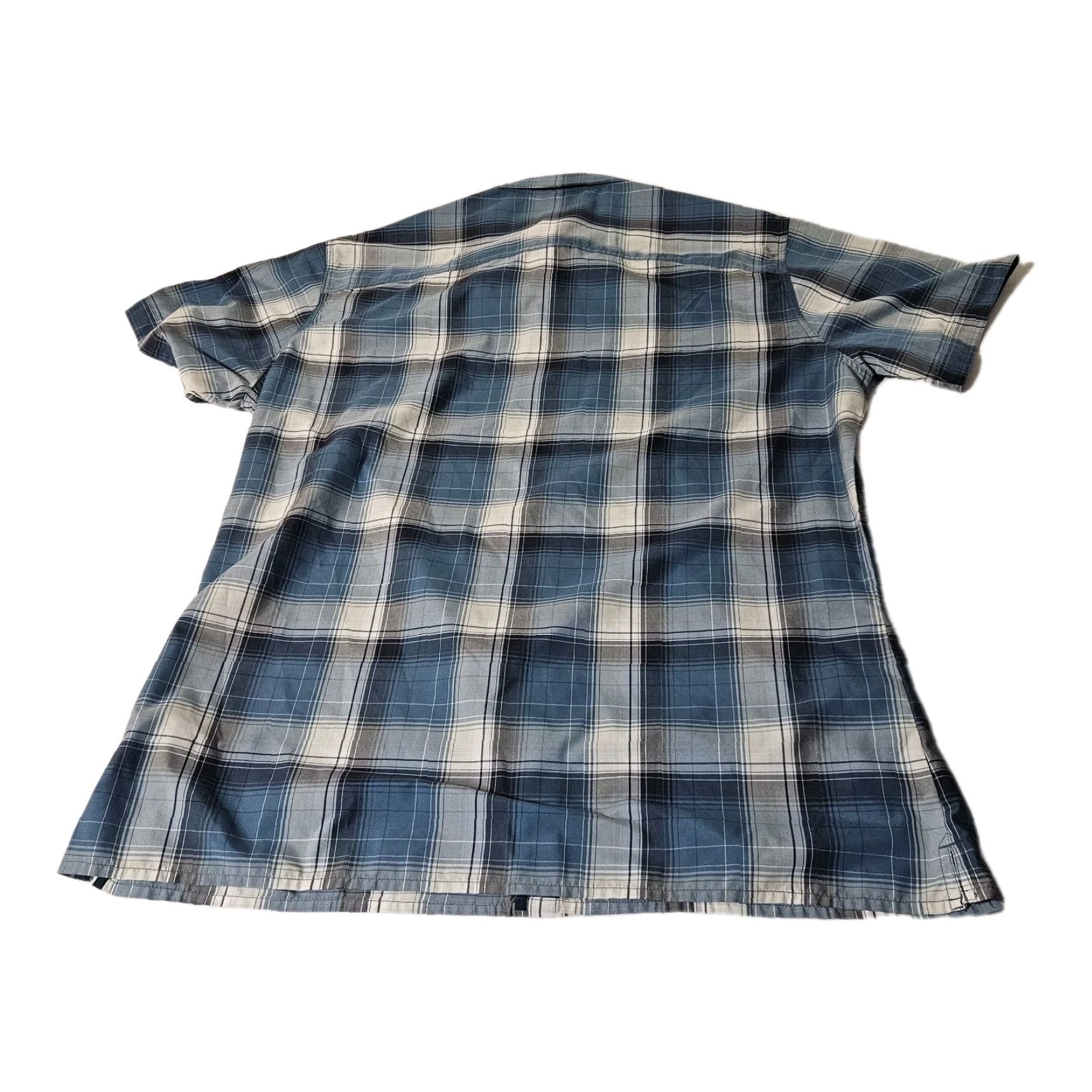 Born Kuhl Shirt Mens Large Blue Plaid Short Sleeve Button-Up Size US L / EU 52-54 / 3 - 3 Thumbnail