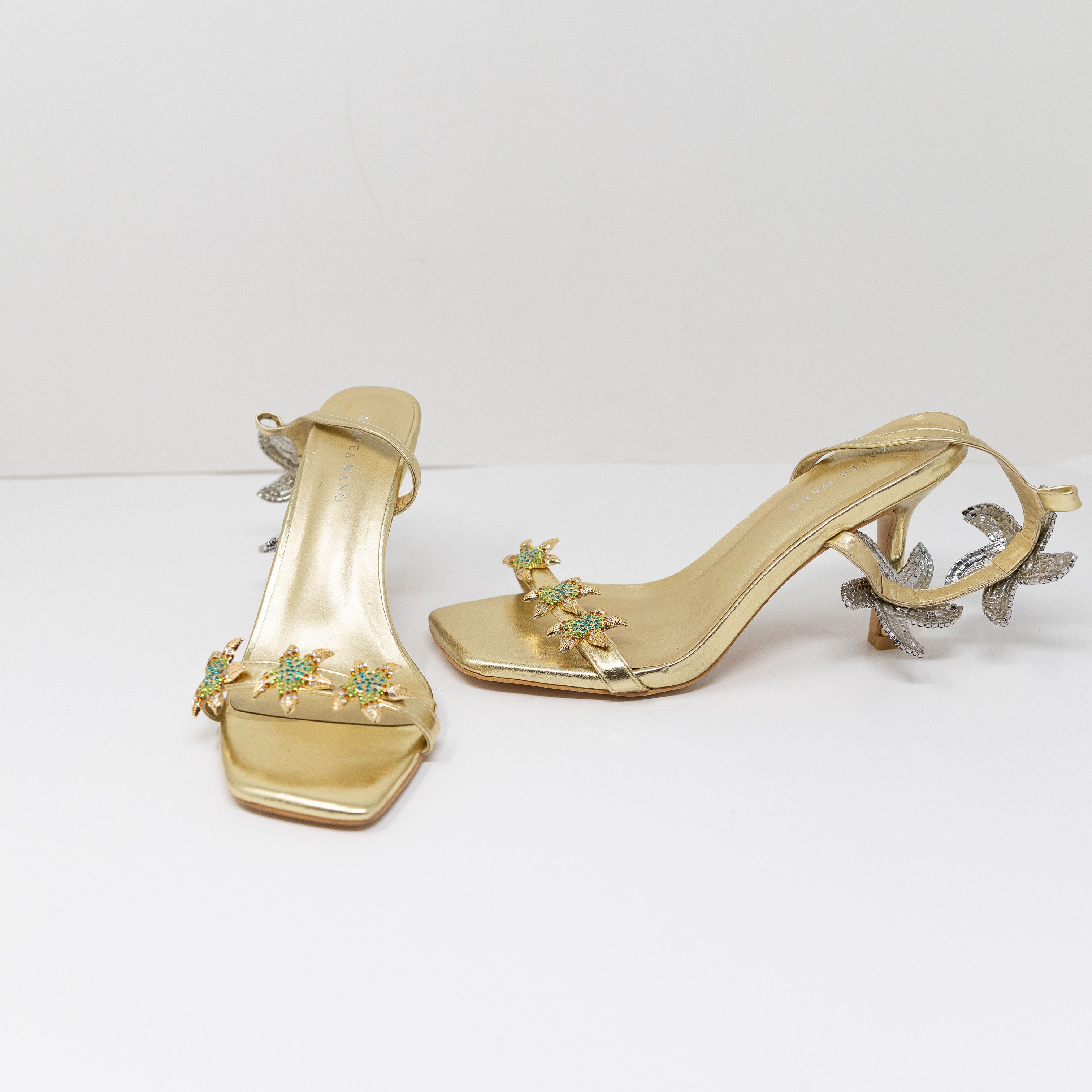 Azalea Wang Azalea Wang Syed Gold Metallic Rhinestone Size US 7 / IT 37 - 1 Thumbnail