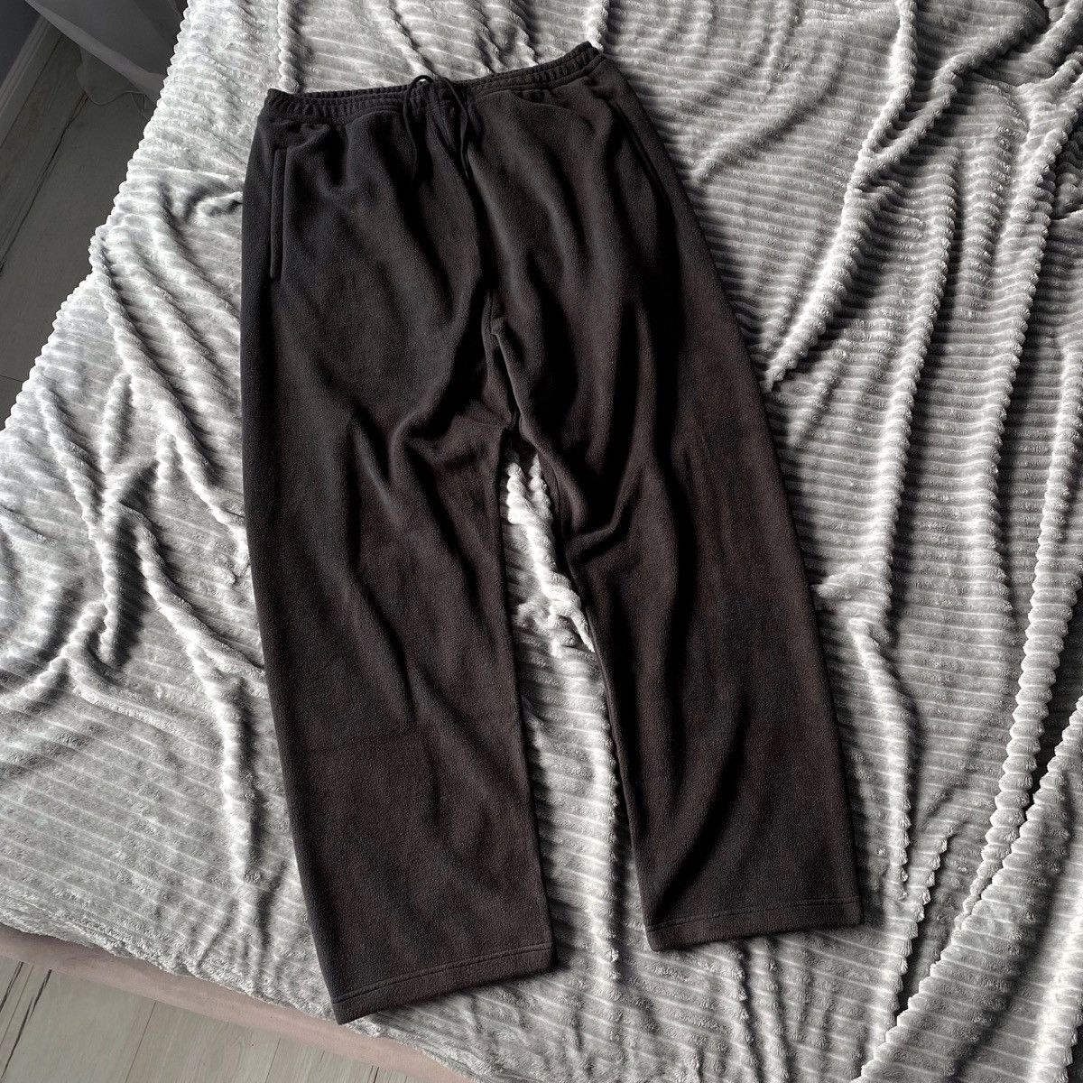 Image of Yeezy Gap Polar Fleece Jogging Pants By Balenciaga in Black, Men's (Size 36)