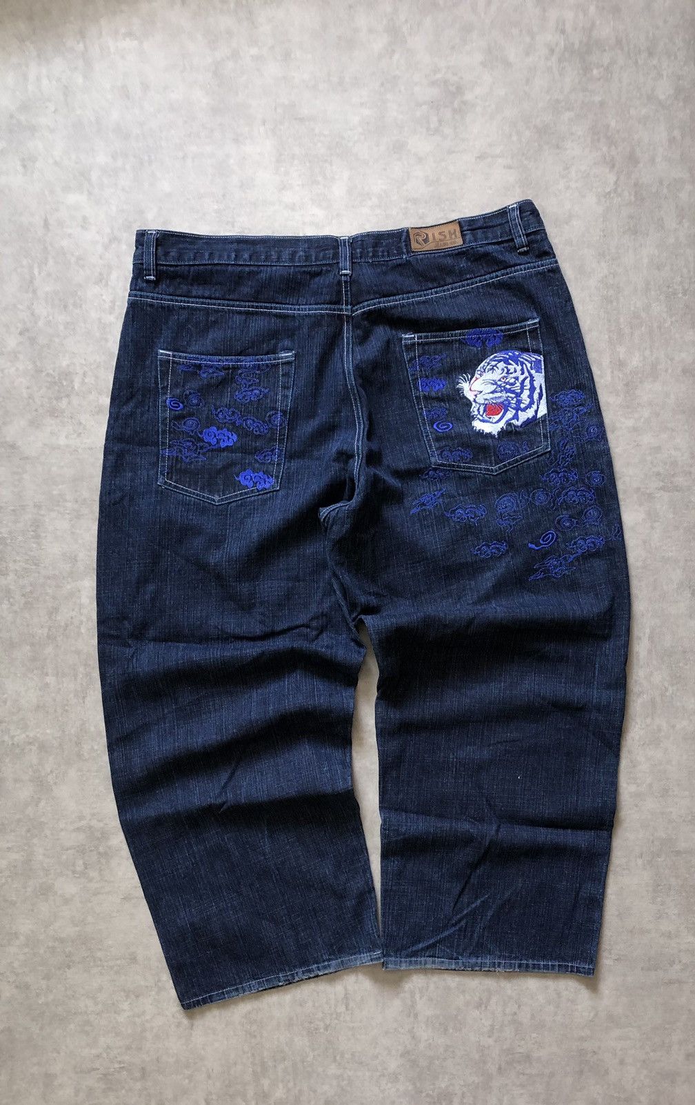 Fubu × JNCO × Japanese Brand Baggy jeans japan Risk jeans embroidery karakuri style Size US 36 / EU 52 - 1 Thumbnail