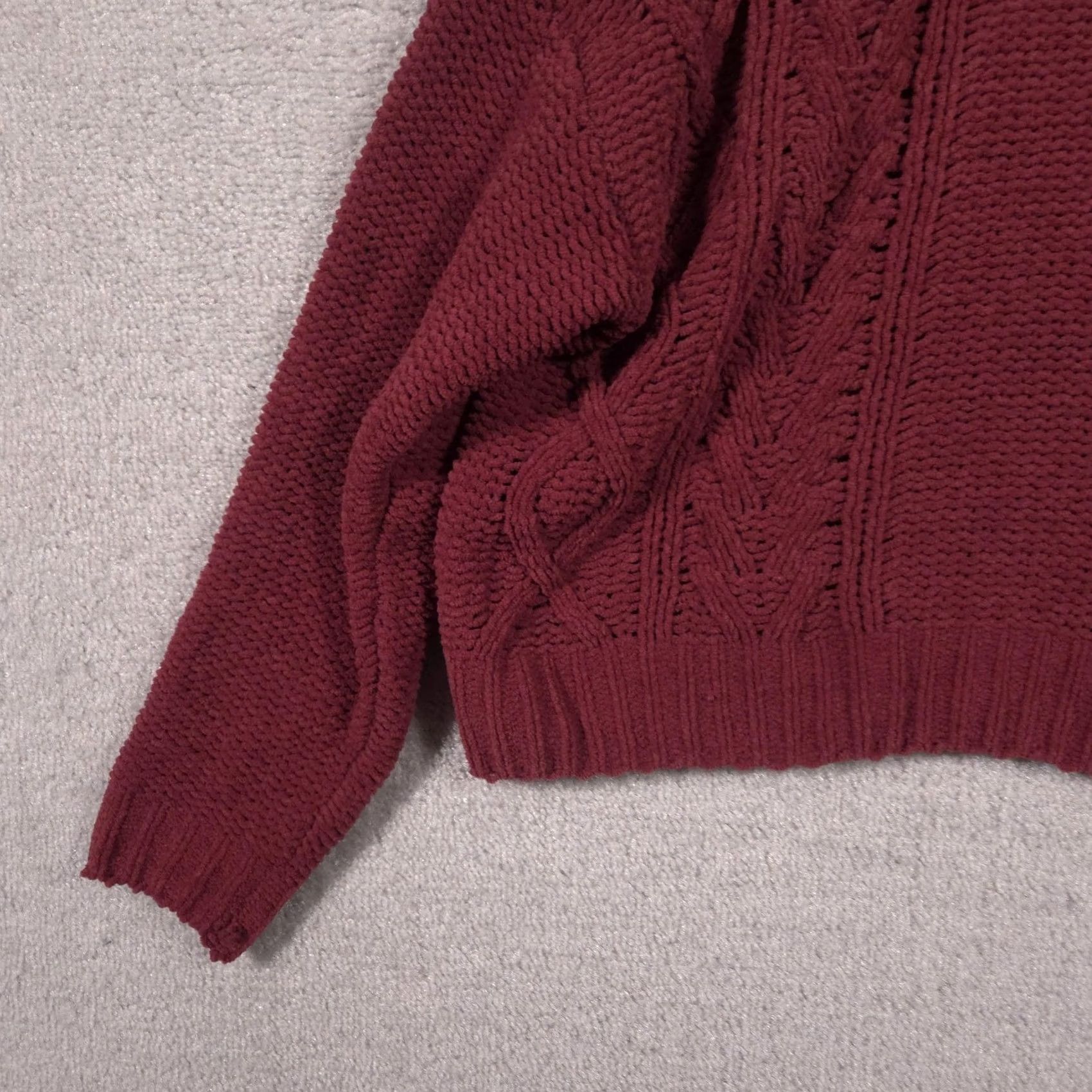 Billabong Billabong Sweater Womens M Red Cable-Knit Turtleneck Long Sleeve Pullover Size M / US 6-8 / IT 42-44 - 4 Thumbnail