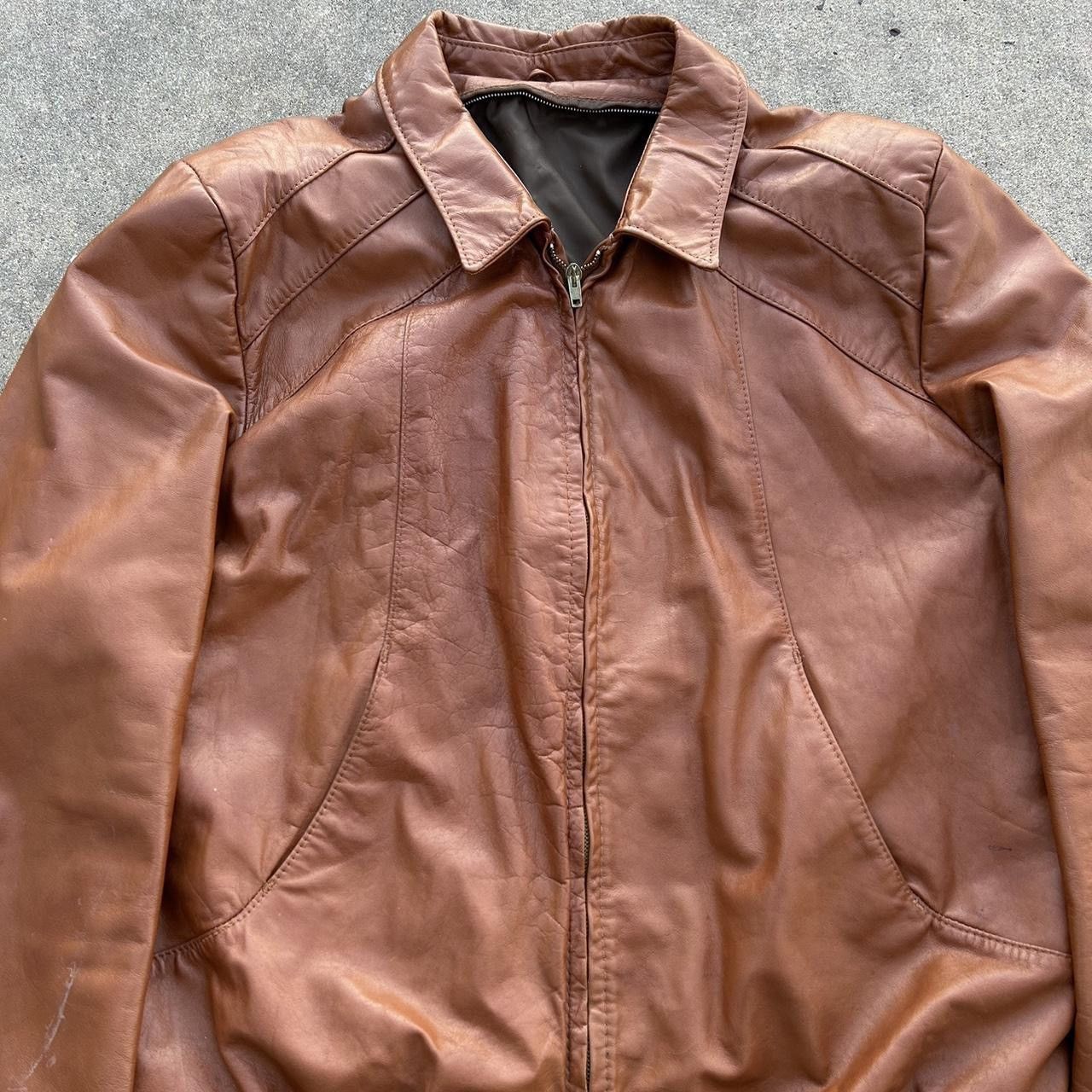 Other 1970s Leather Bomber Jacket Size US XL / EU 56 / 4 - 3 Thumbnail