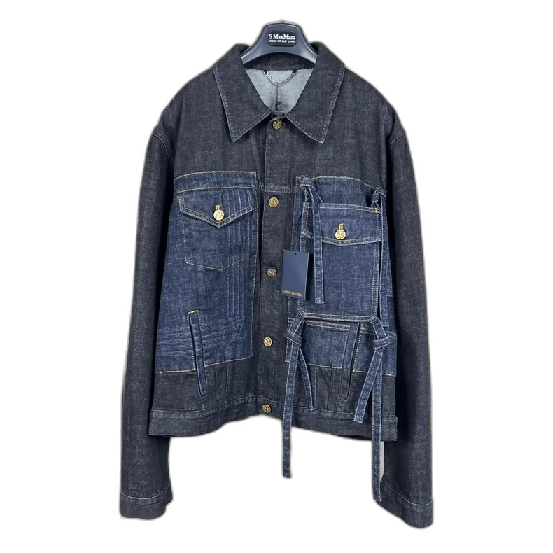 Louis Vuitton Louis Vuitton Logo Denim Jacket with Straps Size US XXL / EU 58 / 5 - 1 Thumbnail
