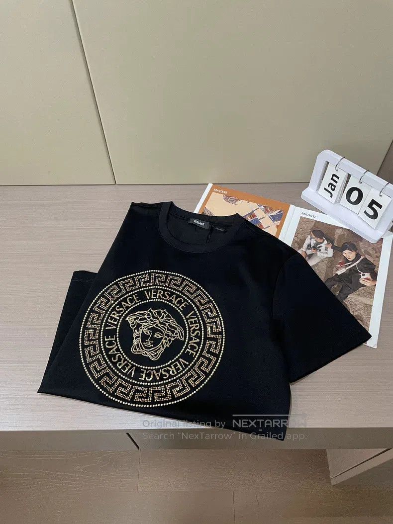 Versace Versace Swarovski crystal diamond set T-shirt Size US L / EU 52-54 / 3 - 5 Thumbnail