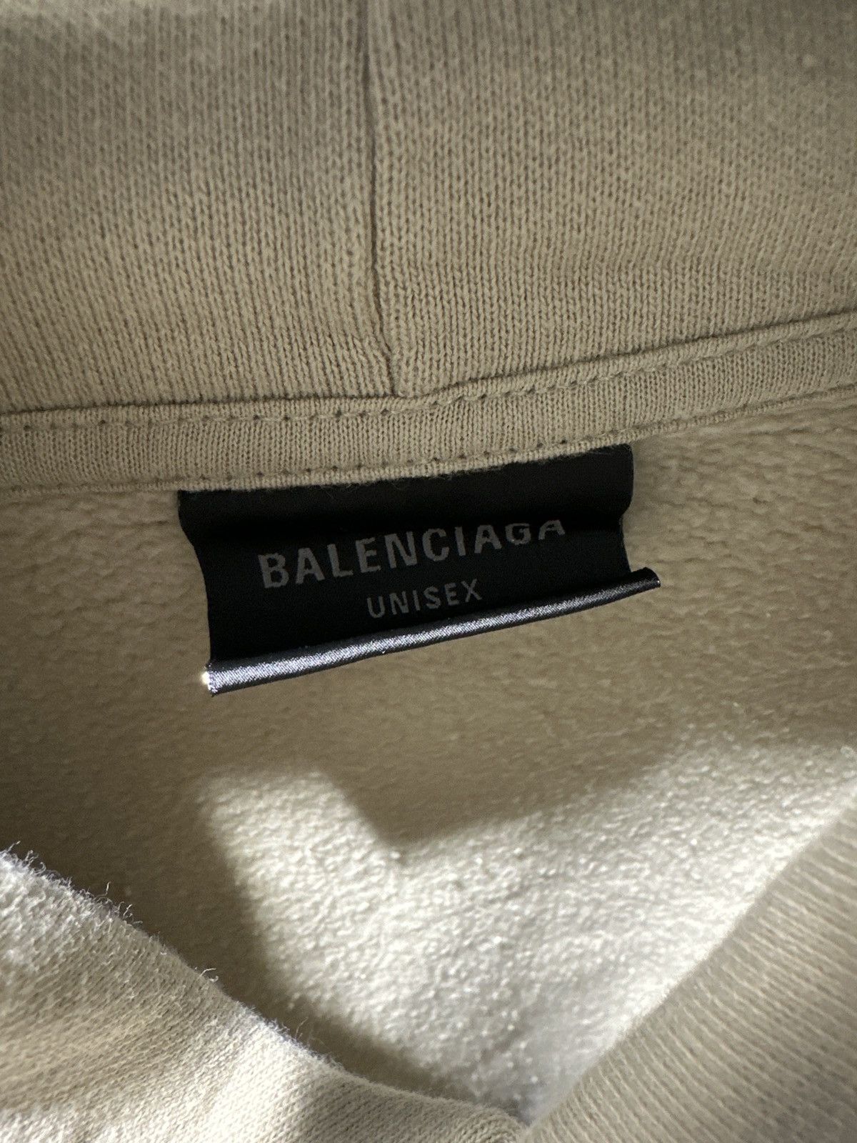 Balenciaga BALENCIAGA - New Tape type Hoodie Beige Size US S / EU 44-46 / 1 - 5 Thumbnail