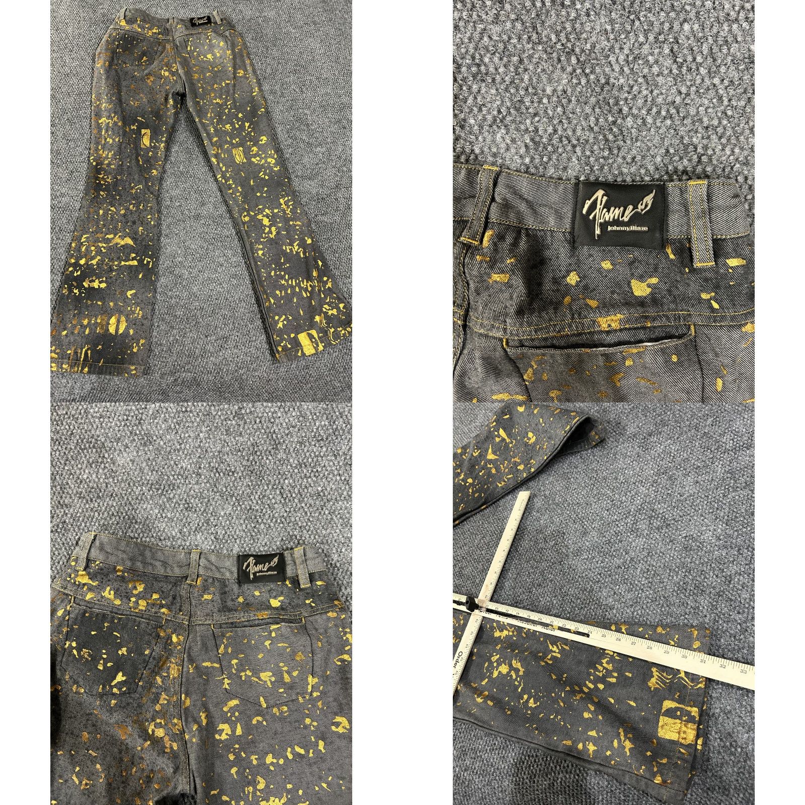 Vintage Johnny Blaze jeans Womens 10 Gray High Rise 5-Pocket Distressed Stretch Denim Hip Hop Vintage Modern Streetwear Slim Mom Fit Size 32" / US 10 / IT 46 - 8 Thumbnail
