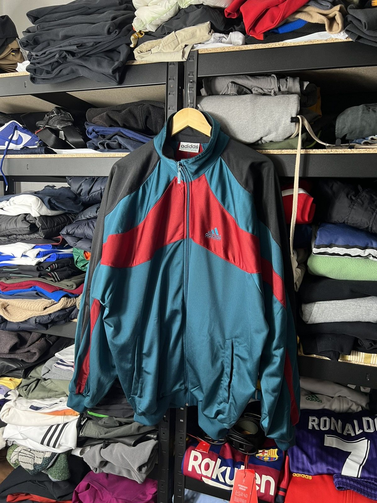 Adidas Vintage Adidas Equipment Track Jacket 90s Teal Red Size D7 Size US XL / EU 56 / 4 - 1 Thumbnail