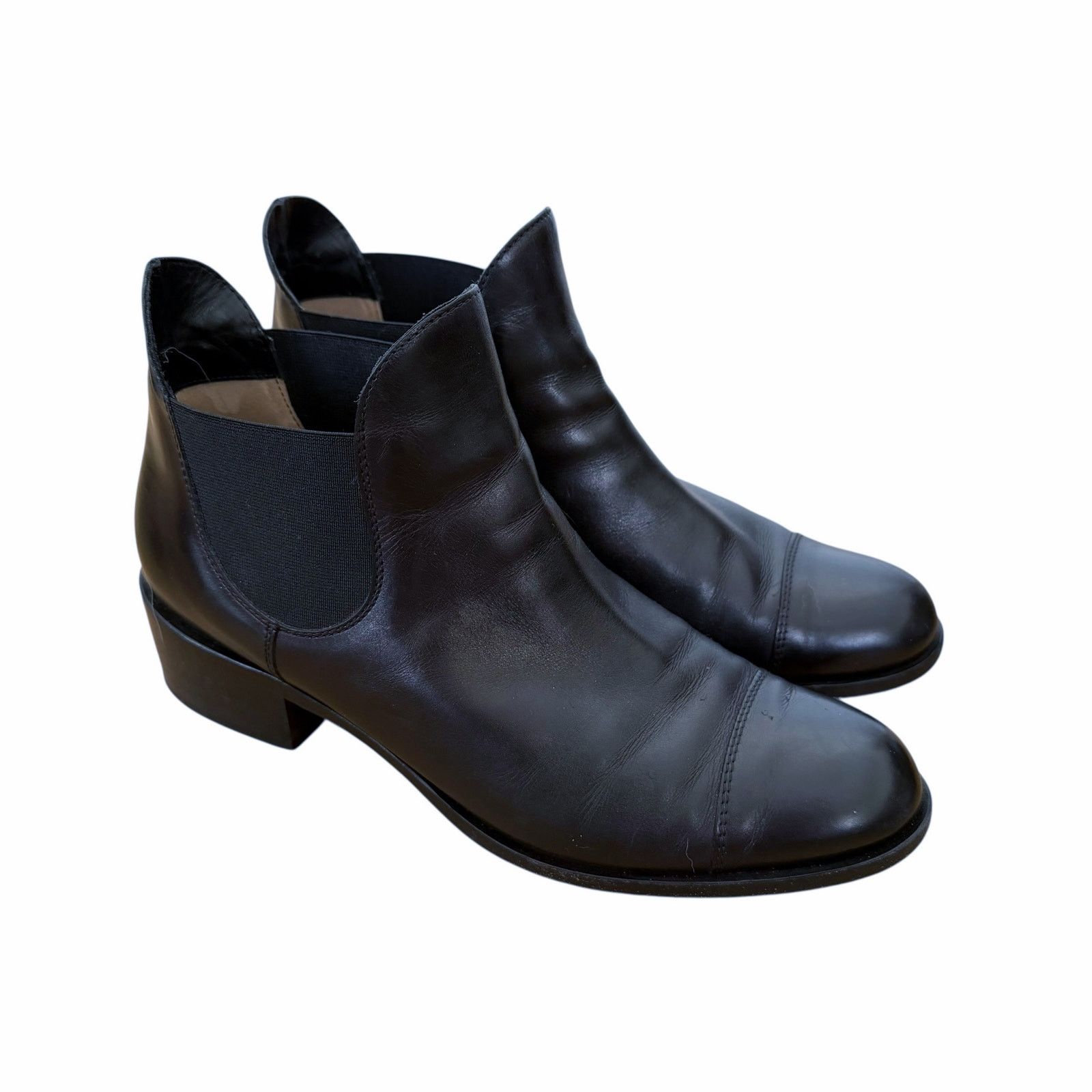Giorgio Armani Giorgio Armani Black Leather Chelsea Boots Sz 6.5 Sz 37 Size US 6.5 / IT 36.5 - 1 Thumbnail