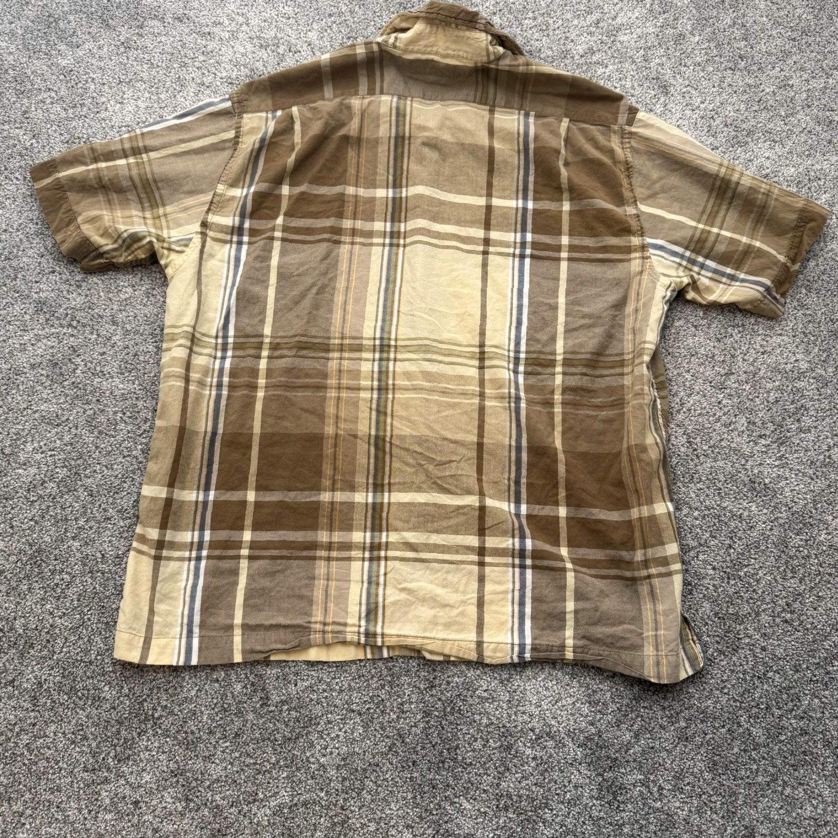 Vintage Naturalife Shirt Mens Large Brown Beige Plaid Button Down Short Sleeve Casual Size US L / EU 52-54 / 3 - 8 Thumbnail