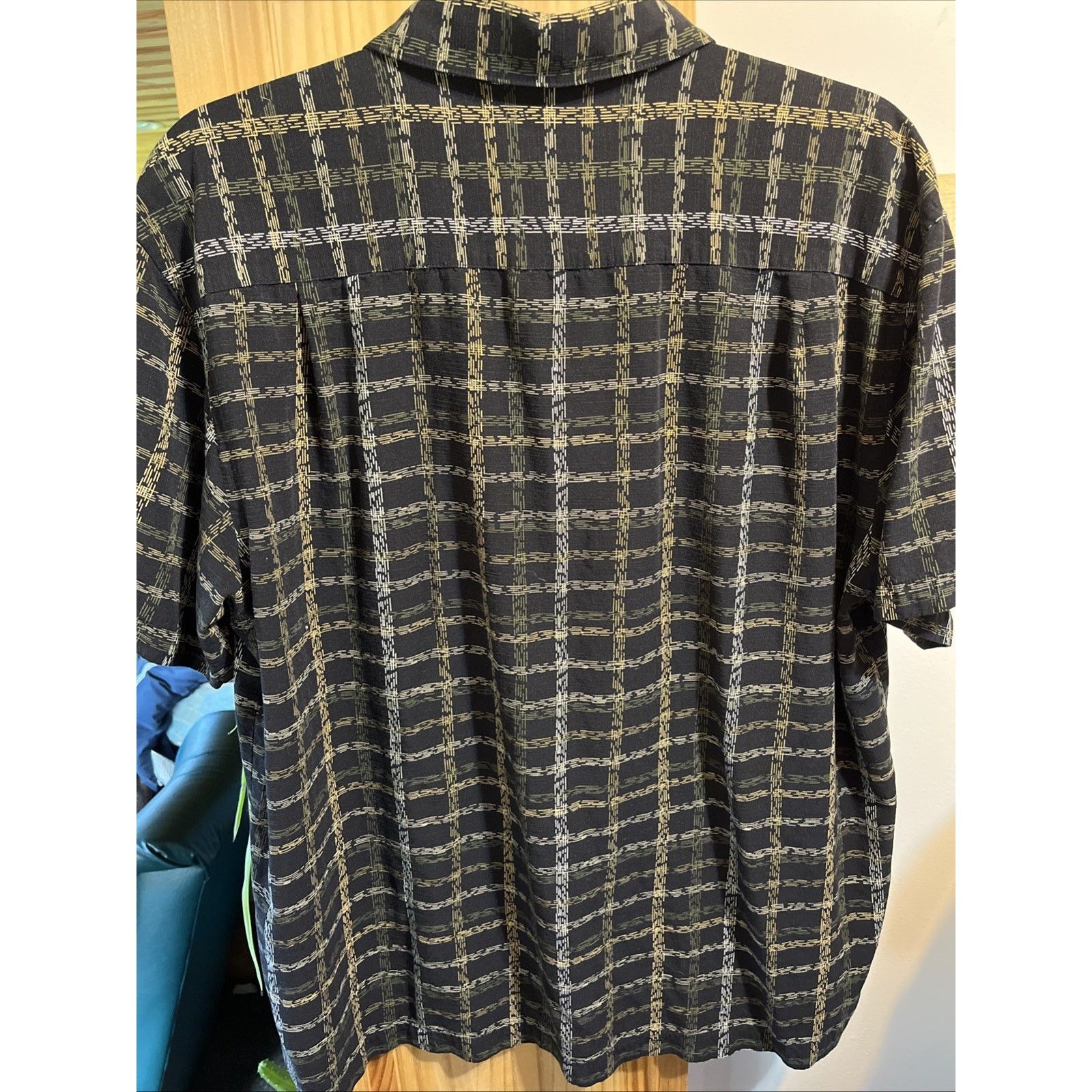 Geoffrey Beene Geoffrey Beene Shirt Mens L Black Geometric Hawaiian Shirt Size US L / EU 52-54 / 3 - 7 Thumbnail