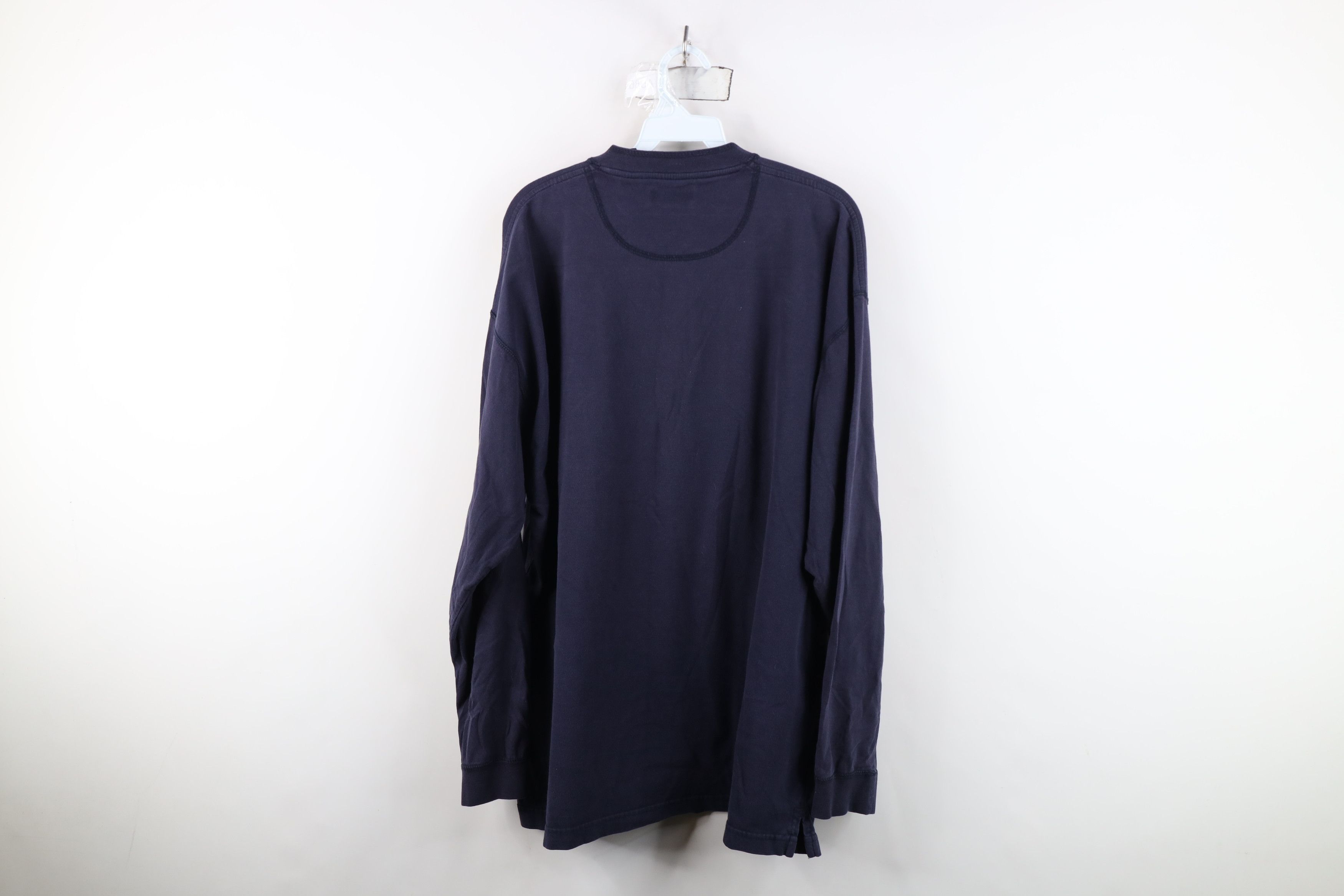 Vintage Vintage 90s Streetwear Baggy Long Sleeve Henley T-Shirt Blue Size US XL / EU 56 / 4 - 11 Thumbnail