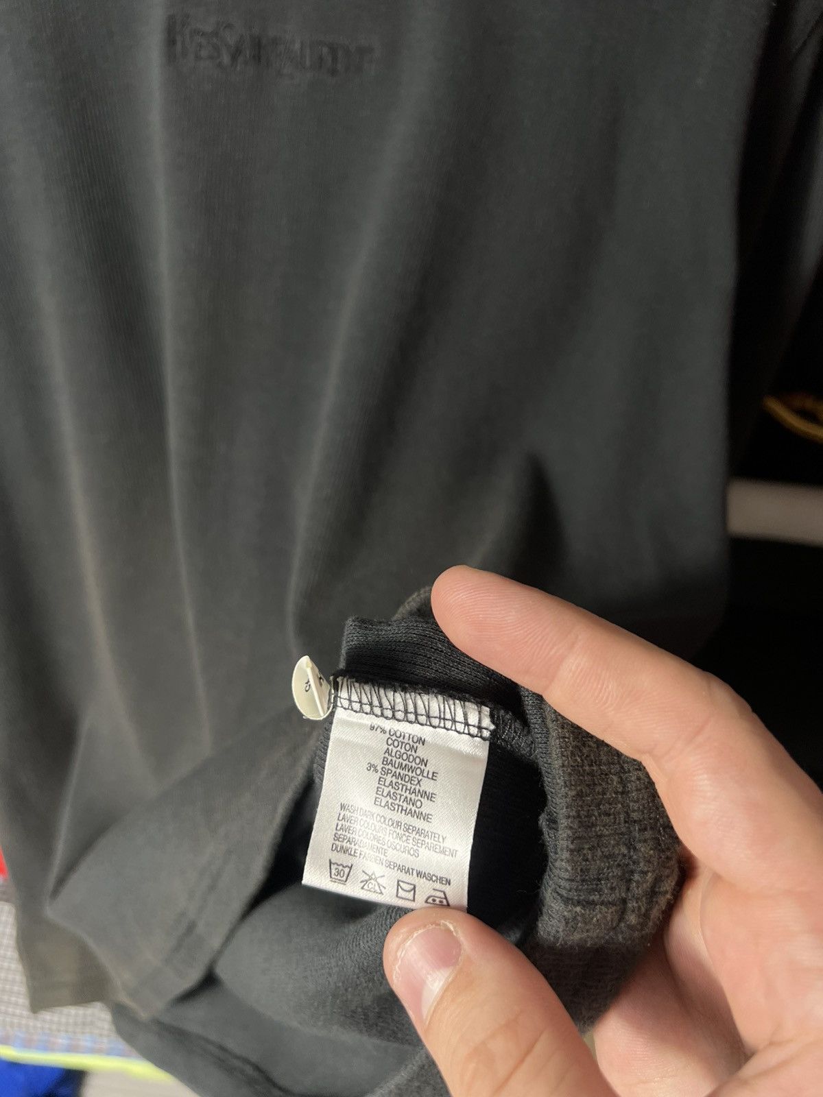 Yves Saint Laurent 🖤 Vintage Yves Saint Laurent Pour Homme V-Neck Sweater Rare Size US M / EU 48-50 / 2 - 13 Thumbnail