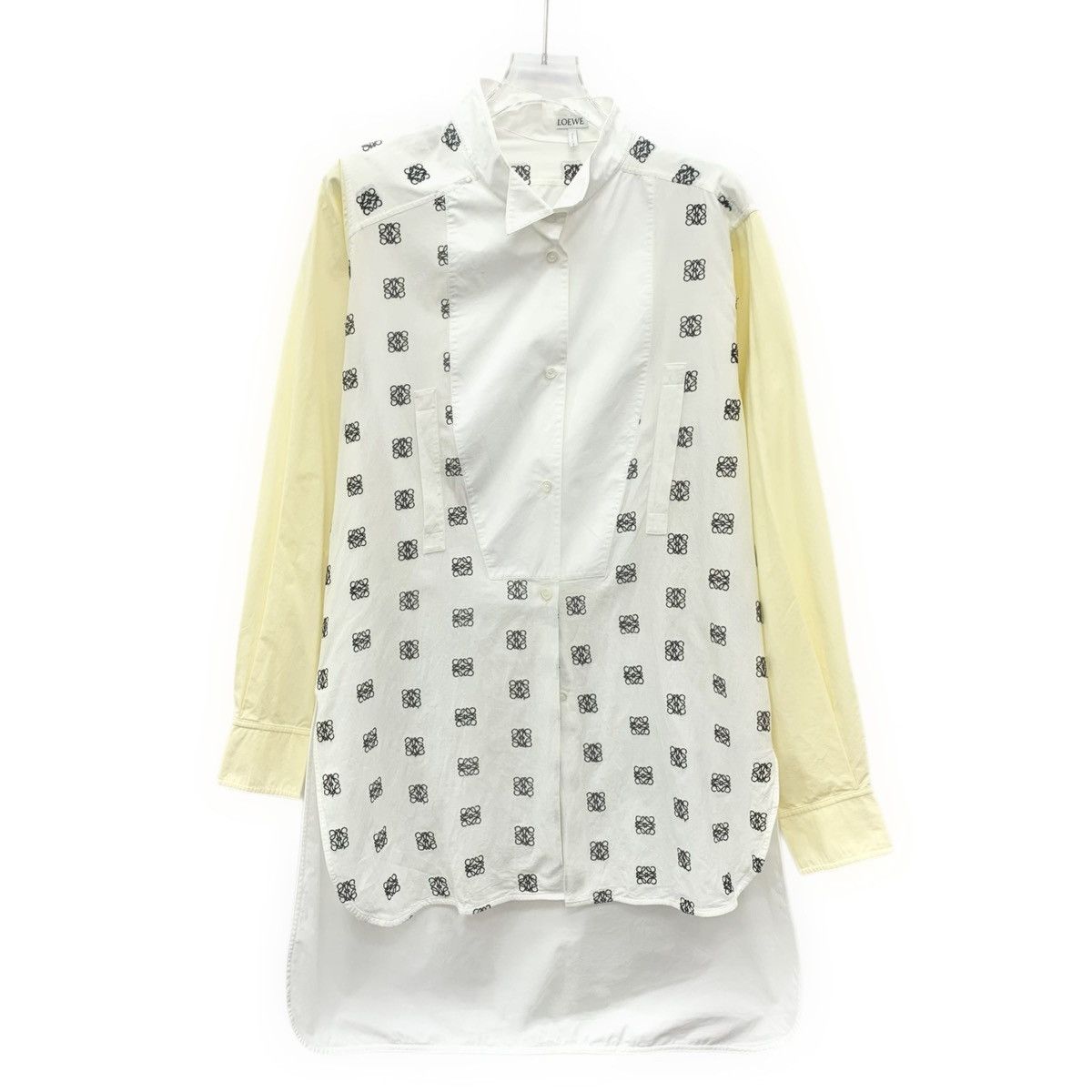 Loewe Loewe All-over Logo Printed Long Sleeve Shirt Dress K26WX Size XS / US 0-2 / IT 36-38 - 1 Thumbnail