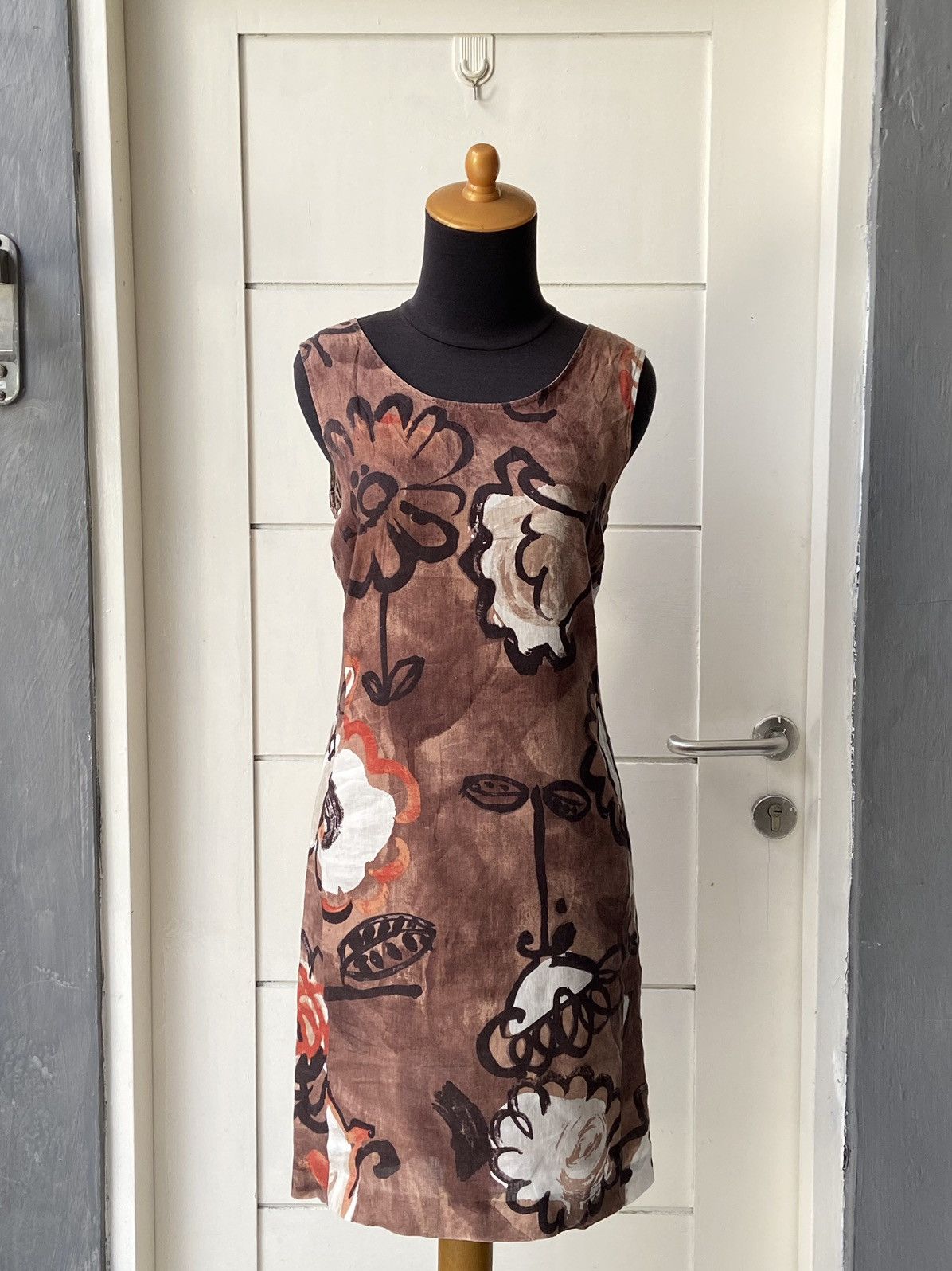 Max Mara MAX MARA Motive Brown Dress Size XS / US 0-2 / IT 36-38 - 1 Thumbnail