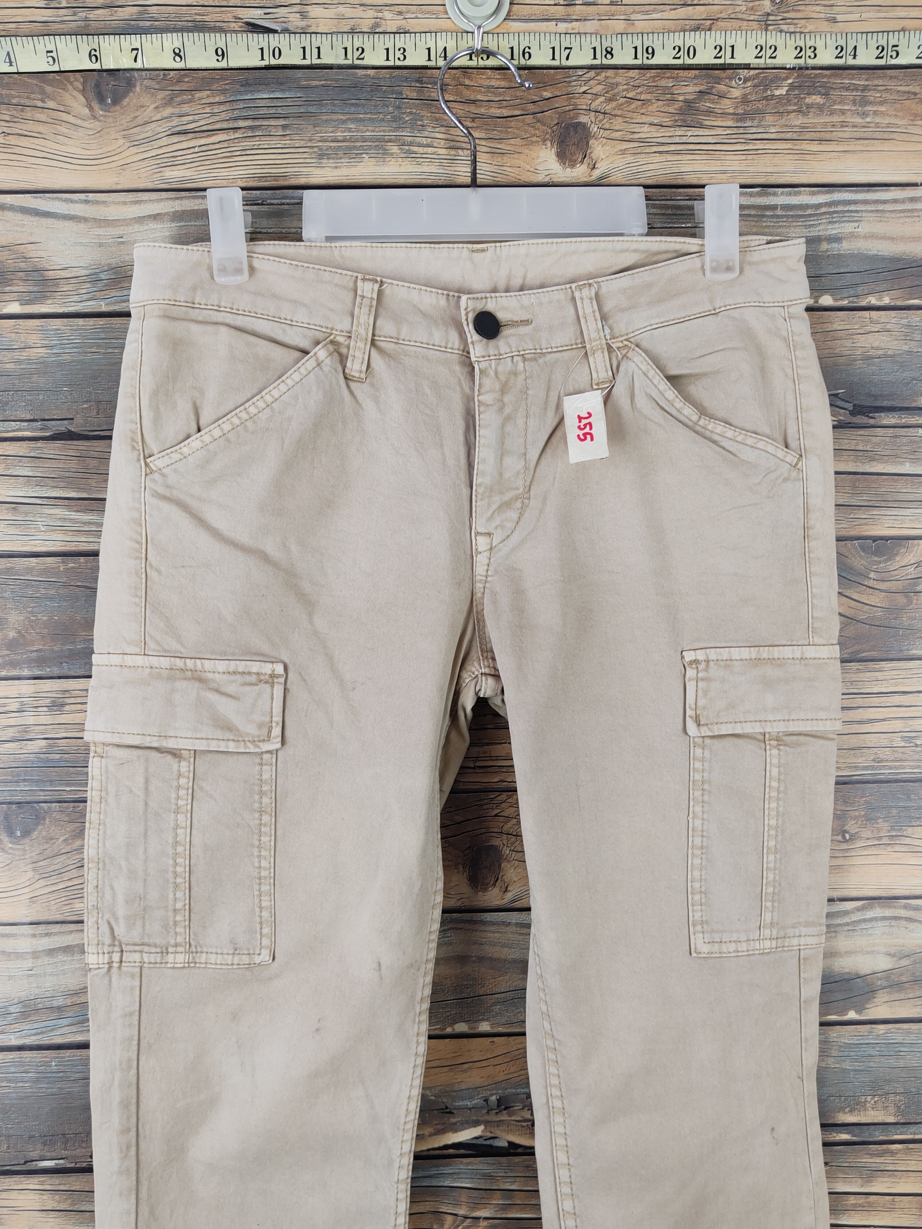 Japanese Brand DL Uniqlo Beige Multipocket Tactical Cargo Pants #255 Size 28" / US 6 / IT 42 - 2 Thumbnail