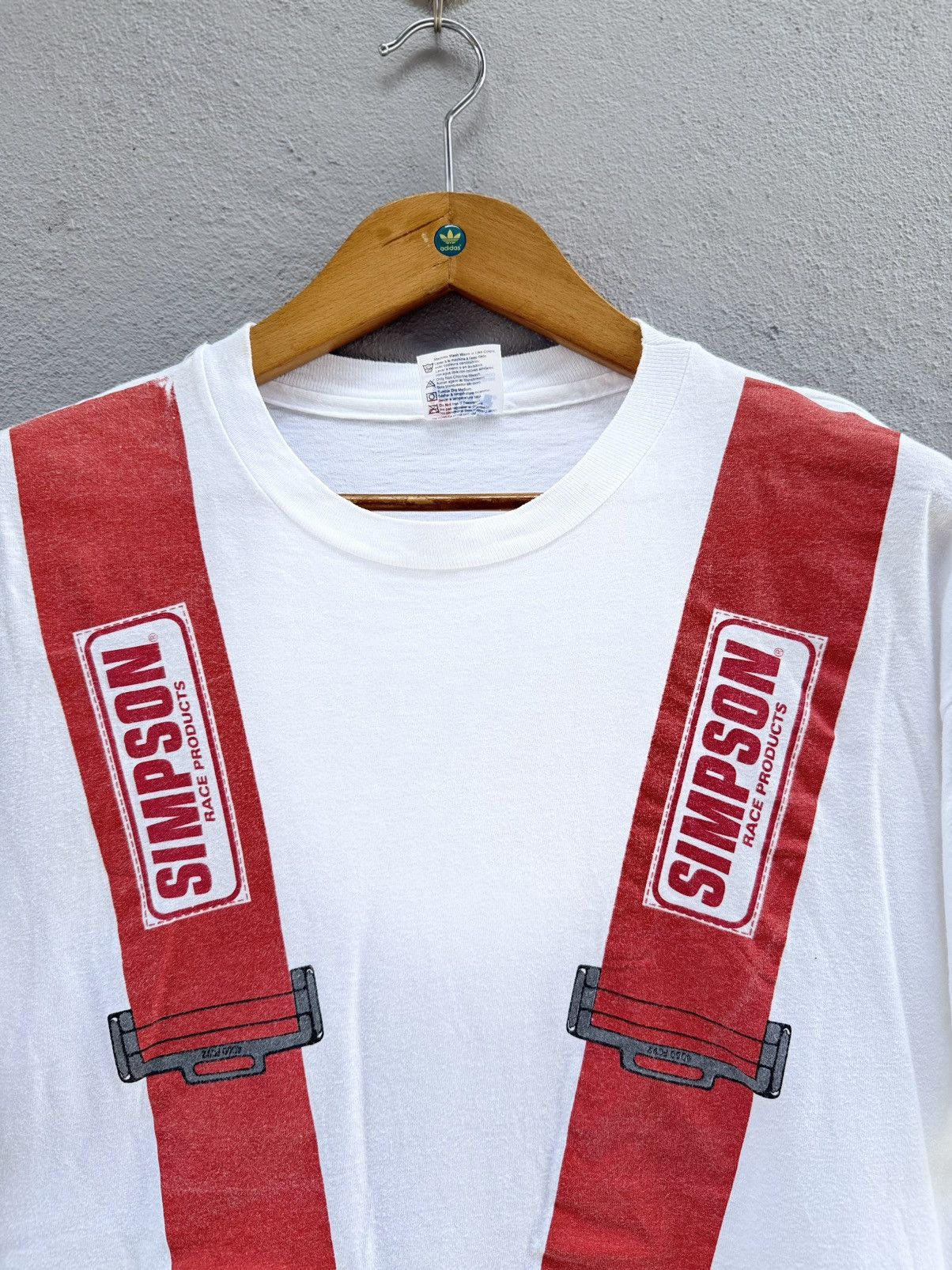 Hanes Vintage 90s Simpson Race Product Racing Tee Size US L / EU 52-54 / 3 - 2 Thumbnail