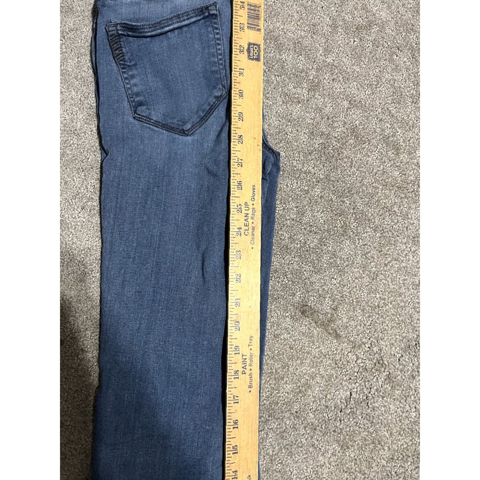 Paige VINTAGE Paige Verdugo Super Skinny Jeans Women’s 24 Blue Raw Distressed Pockets Stretch Size 24 Womens Size 42" / US 20 - 7 Thumbnail