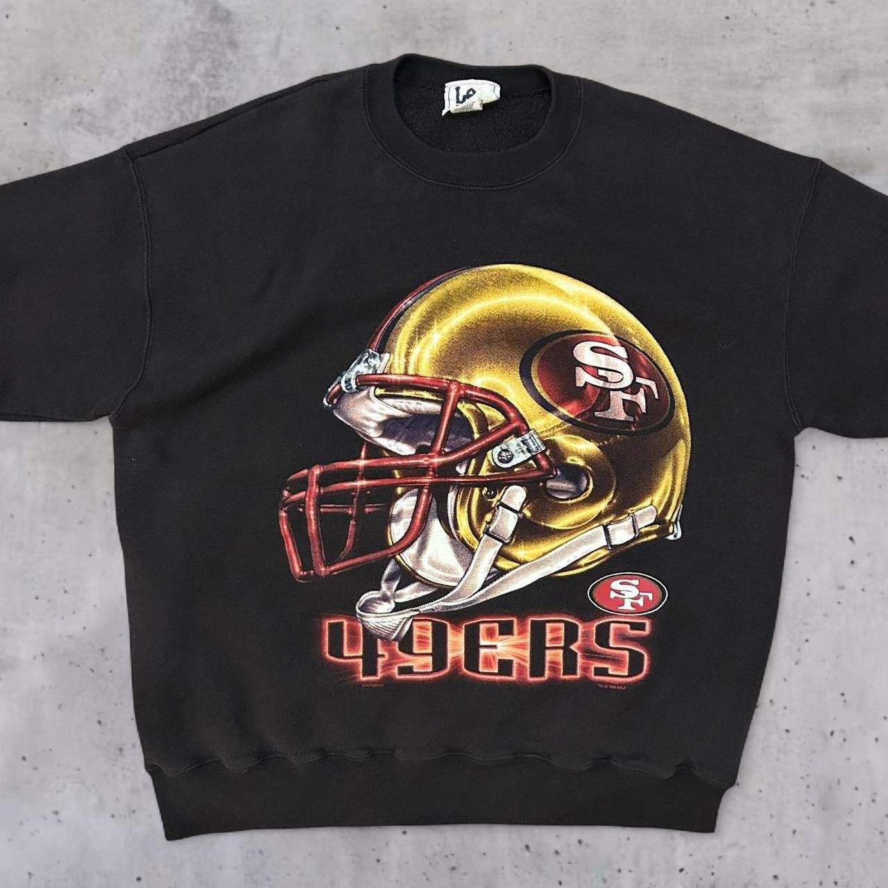 Lee RARE Vintage 90s Lee San Francisco 49ers Helmet Crewneck Size US XL / EU 56 / 4 - 3 Thumbnail