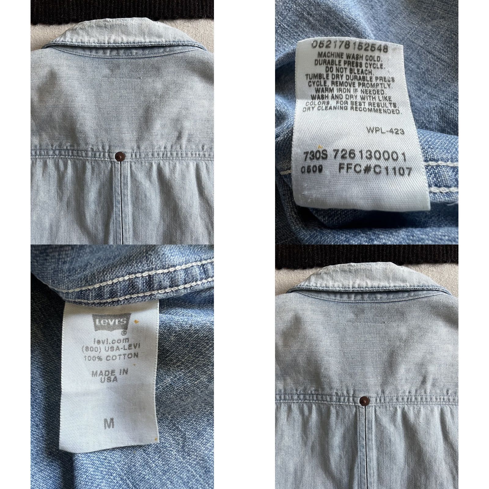 Levi's Levi's LVC Robert Geller Shirt M Orange Tab BIG E Retro Riveted Made USA 70s Size US M / EU 48-50 / 2 - 10 Thumbnail