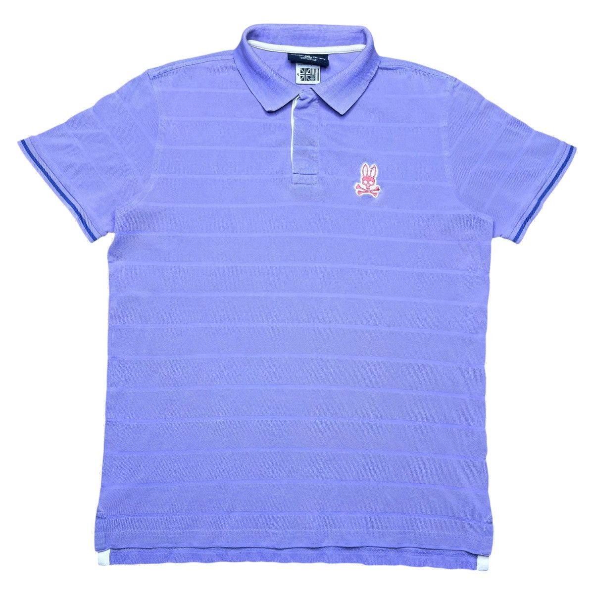 Psycho Bunny Psycho Bunny Purple Striped Collared Men’s Polo Shirt Size US S / EU 44-46 / 1 - 1 Thumbnail