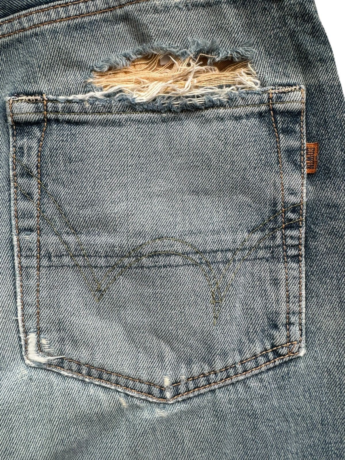 If Six Was Nine Vintage Edwin 505 Selvedge Distressed Short Jeans Size US 31 - 12 Thumbnail