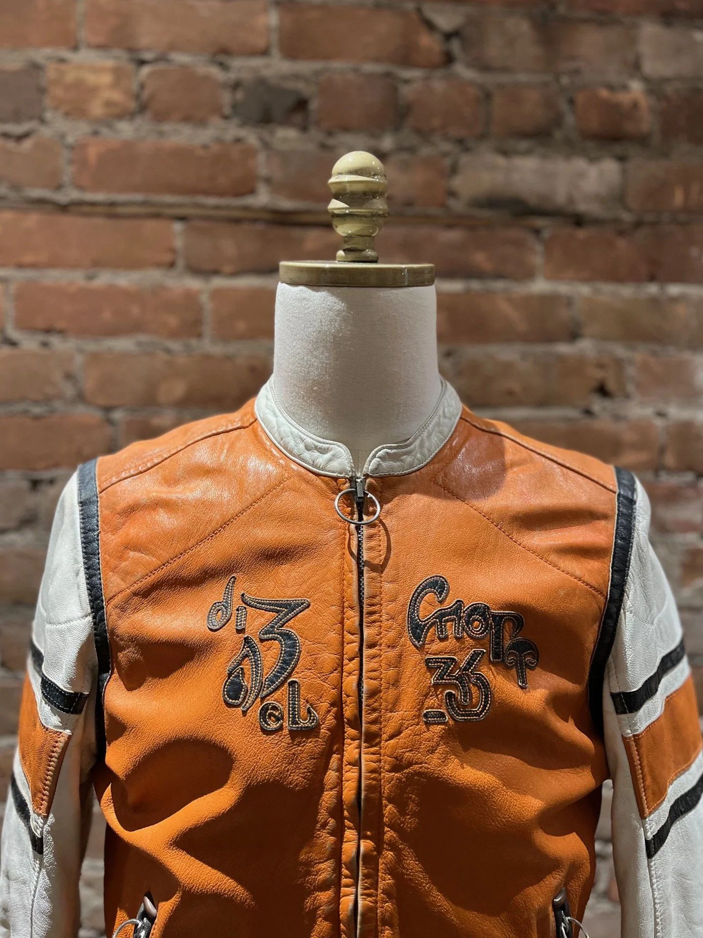 Diesel Diesel Black Gold “Chopper 33” Racer Leather Jacket Size US M / EU 48-50 / 2 - 6 Thumbnail