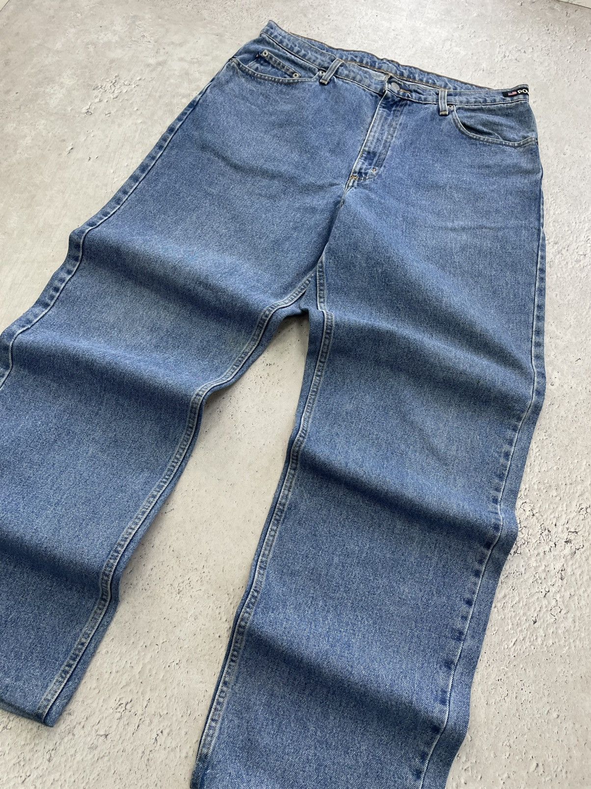 Polo Ralph Lauren Polo Ralph Lauren Denim baggy pants retro style Size US 34 / EU 50 - 2 Thumbnail