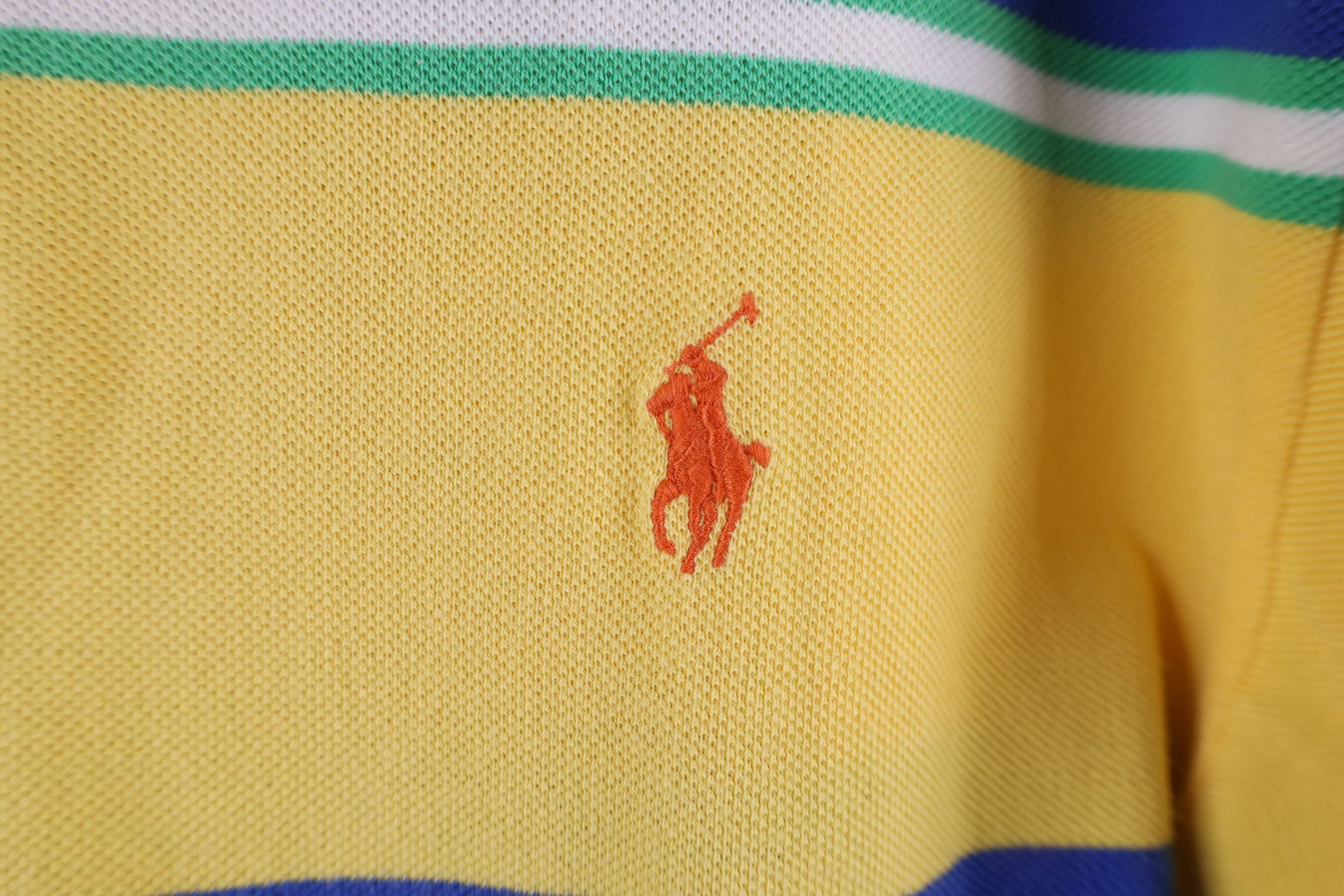 Polo Ralph Lauren Vintage 90s Ralph Lauren Striped Collared Golf Polo Shirt Size US M / EU 48-50 / 2 - 4 Thumbnail