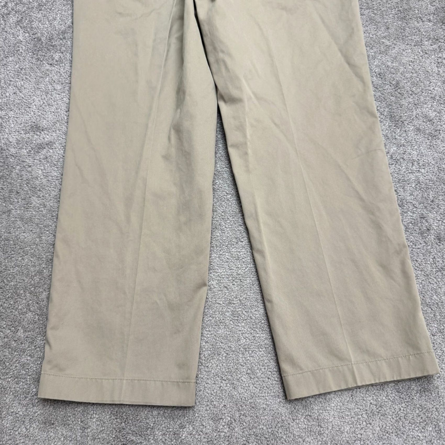 Lacoste Brooks Brothers Chino Pants Mens 38x30 Cotton Tan Modern Regular Straight Slant Pocket Modern Beltloop 38 in inseam Size US 38 / EU 54 - 5 Thumbnail